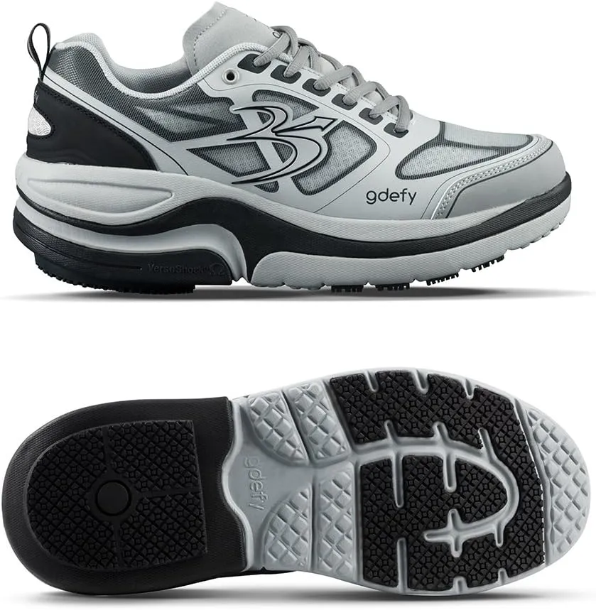 G-DEFY ION Men’s Orthopedic Walking Shoe | VersoShock Technology for Pain Associated with Prolonged Standing or Walking | Arch Support | Diabetic Shoes | Wide Shoes | Free Custom Orthotic