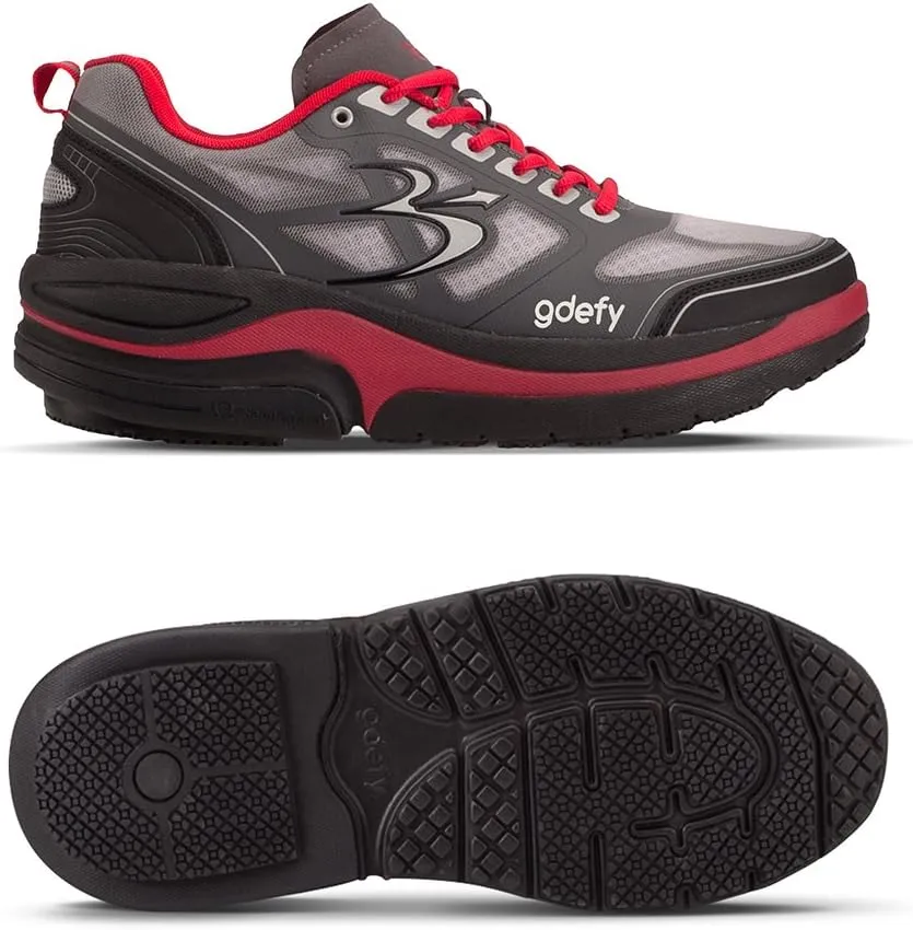 G-DEFY ION Men’s Orthopedic Walking Shoe | VersoShock Technology for Pain Associated with Prolonged Standing or Walking | Arch Support | Diabetic Shoes | Wide Shoes | Free Custom Orthotic