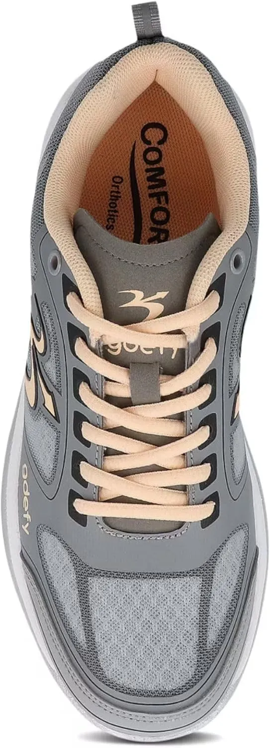 G-DEFY ION Women’s Orthopedic Walking Shoe | VersoShock Technology for Pain Associated with Prolonged Standing or Walking | Arch Support | Diabetic Shoes | Wide Shoes | Free Custom Orthotic