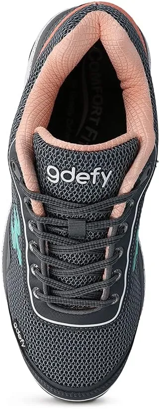 G-DEFY Mighty Walk Women’s Orthopedic Walking Shoe | VersoShock Technology for Pain Associated with Running | Prolonged Standing | Arch Support | Diabetic Shoes | Wide Shoes | Free Custom Orthotic