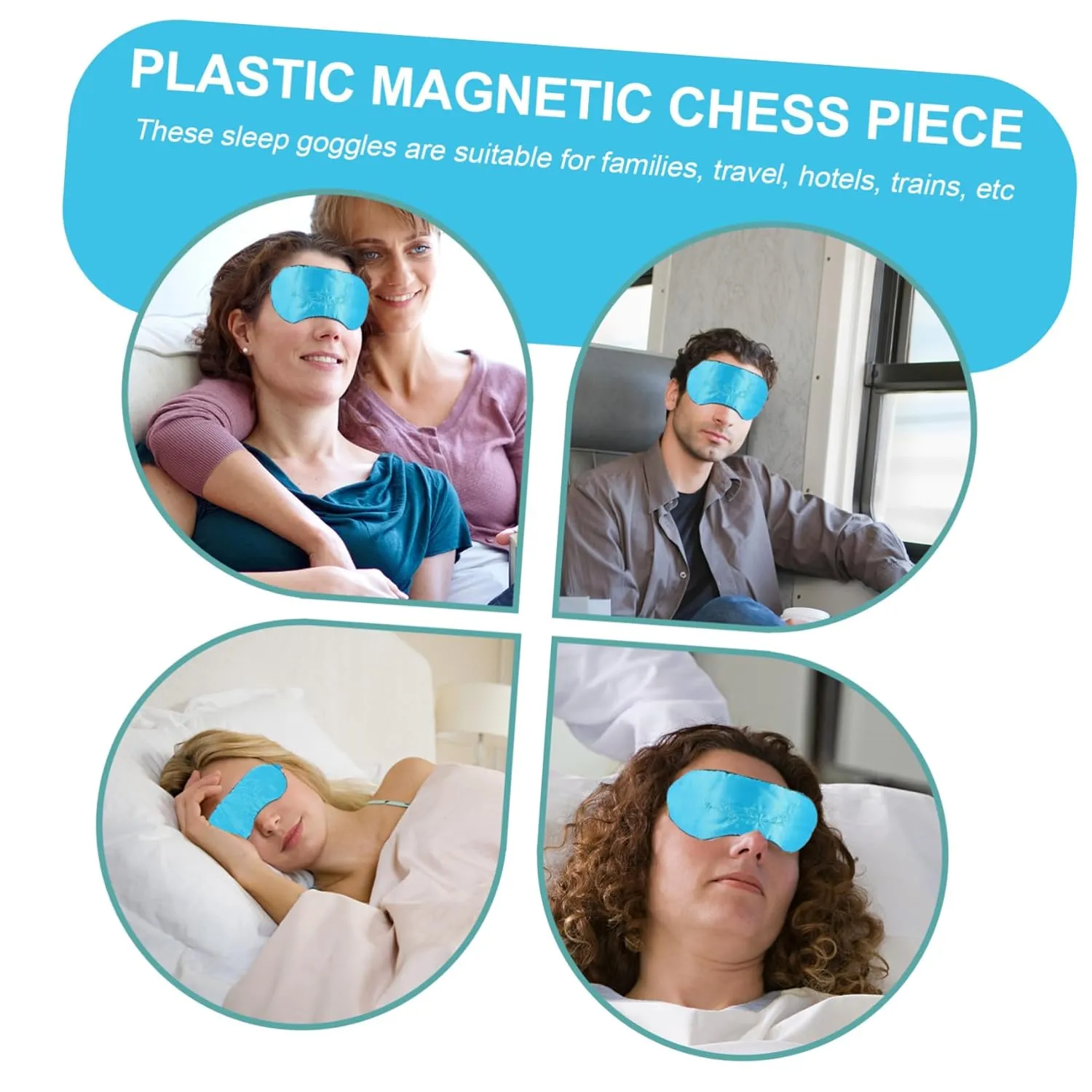 GALPADA 1pc Steaming Eye Mask Comfortable Eye Patches for Sleep Practical Blindfold for Travel Yoga and Enhanced Shading Effect Soft Material Blue