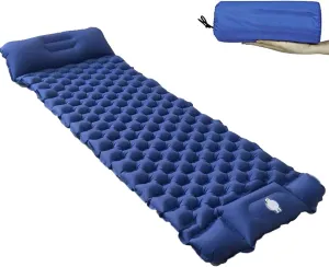 GaRcan Inflatable Sleeping Mattress Camping Air Mattress Single, Portable Sleeping Pad, Waterproof and Moisture-Proof Roll Mats, Self-Inflating Camping Mat with Built-in Inflatable Pillow, Fo