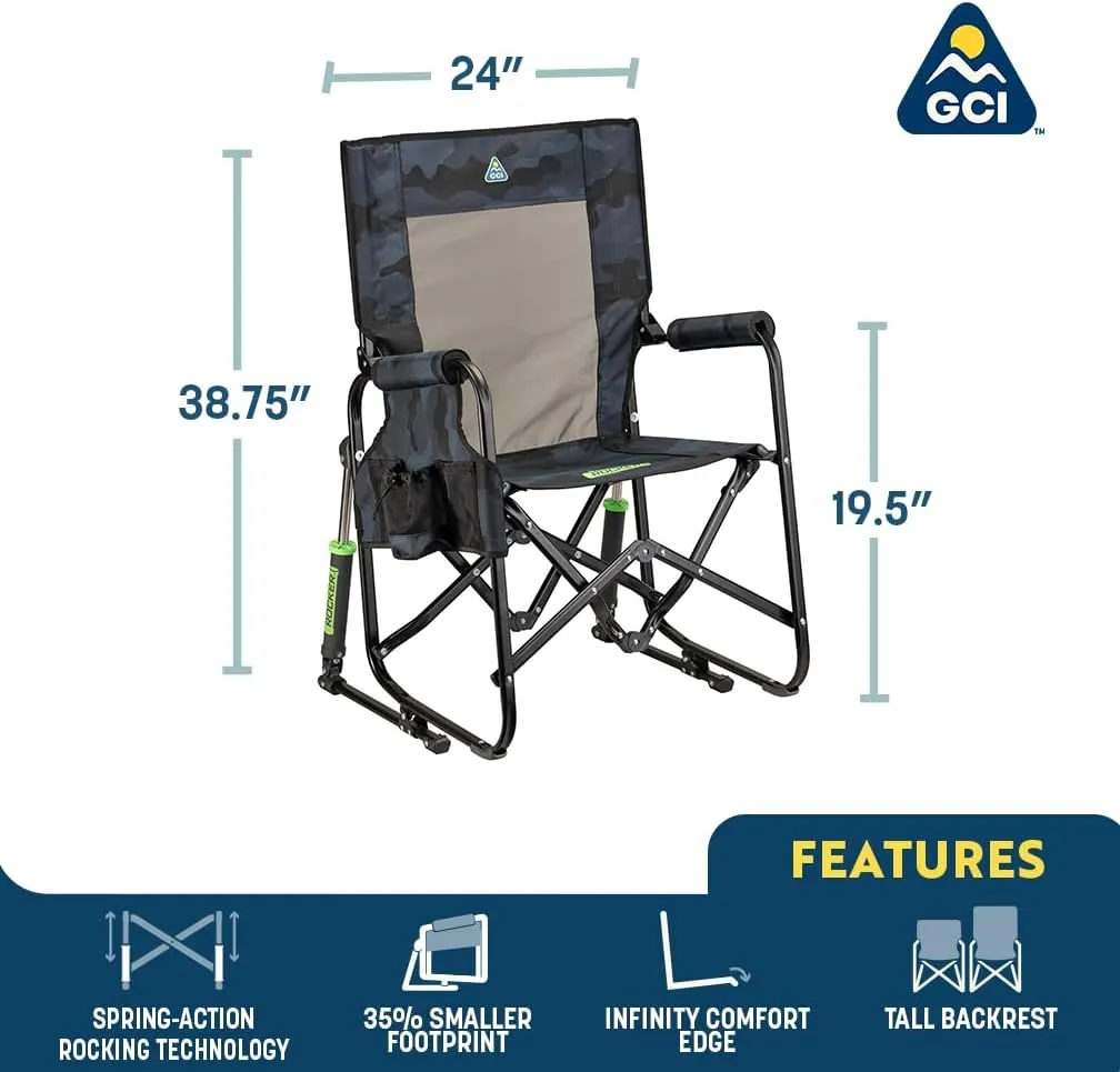 GCI Outdoor Stowaway Rocker - Stealth Camo