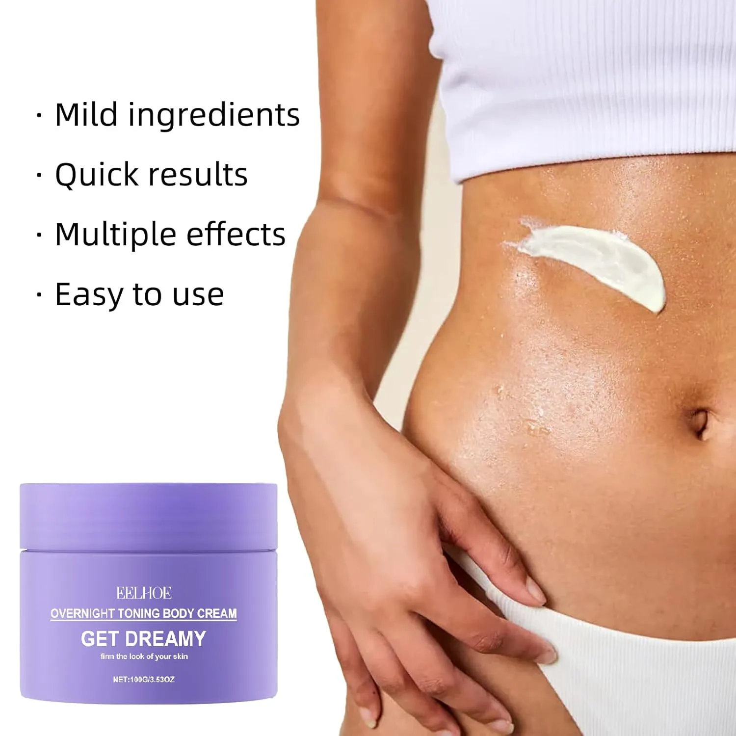 Get Dreamy Overnight Toning Whip, Hydration Anti-Wrinkle Skin Tightening Night Sleeping Body Firming Whip.