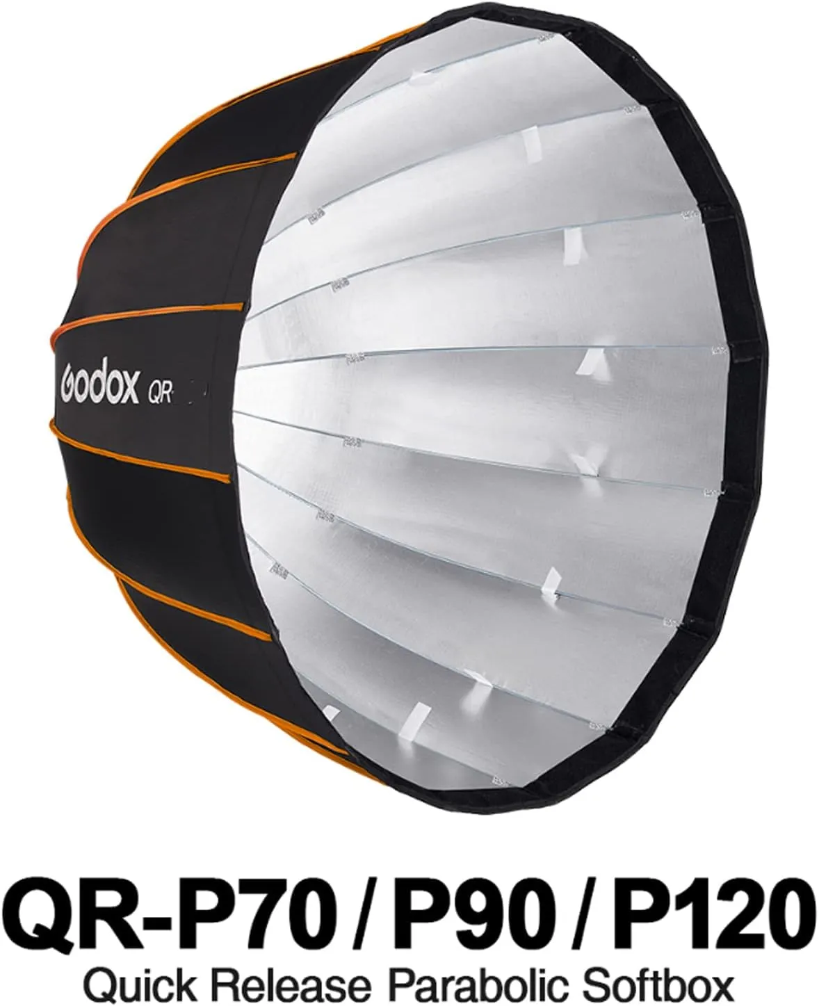 Godox QR-P70 27.5 Inch Parabolic Softbox Bowens Mount, Quick-Setup Quick-Folding, with Front & Inner Diffuser Grid and Carrying Bag for Photo Studio Portrait Video Shooting
