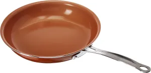 Gotham Steel Ceramic and Titanium Nonstick Fry Pans, Orange, 11"