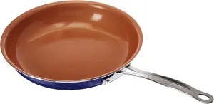 Gotham Steel Ceramic and Titanium Nonstick Fry Pans, Royal Blue, 11"