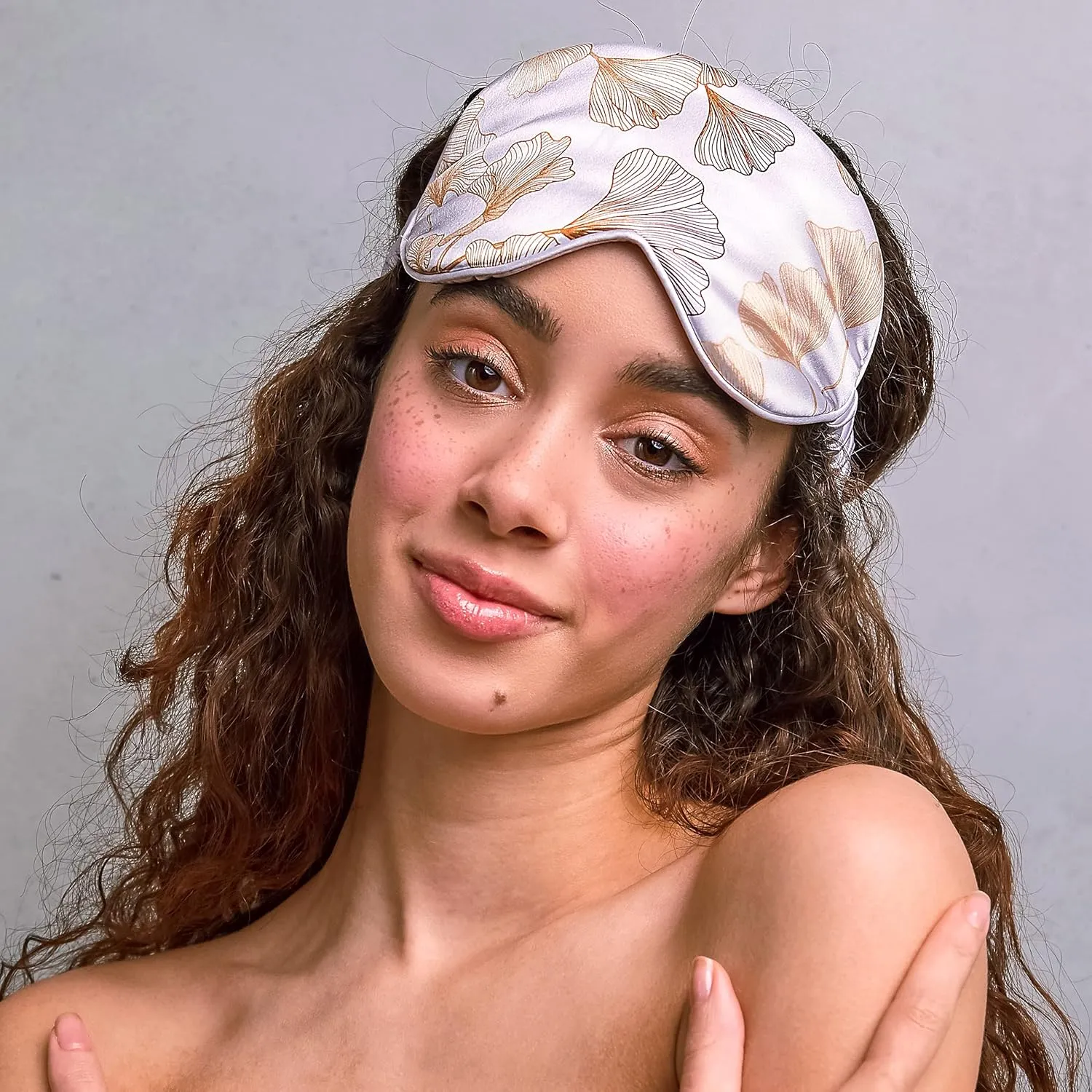 Grace & Company Silky Satin Eye Mask for Women - Premium Satin Silk Sleep Mask - Hydrating, Ultra Soft & Lightweight Vegan Sleeping Mask - Serafina