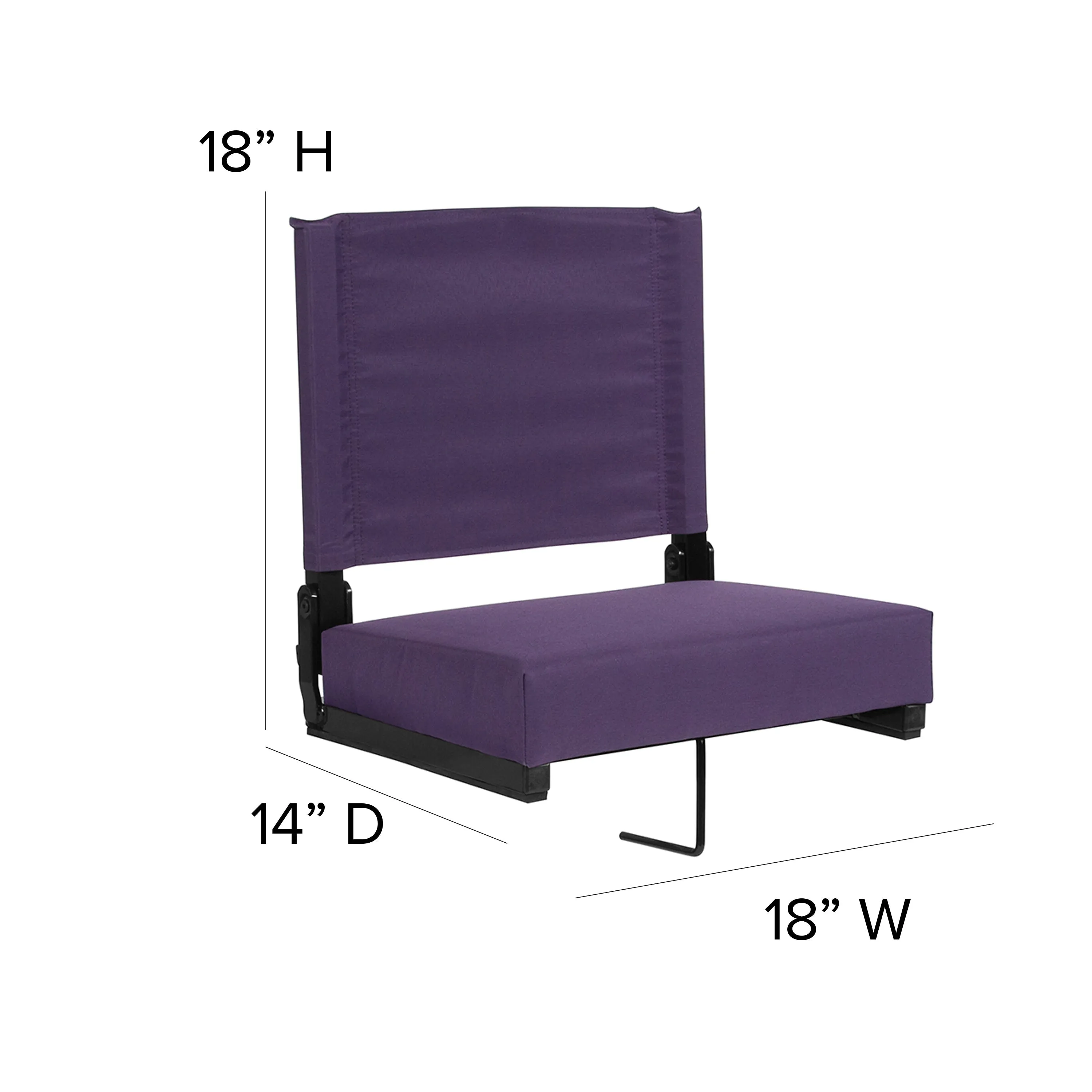 Grandstand Comfort Seats by Flash - 500 lb. Rated Lightweight Stadium Chair with Handle & Ultra-Padded Seat
