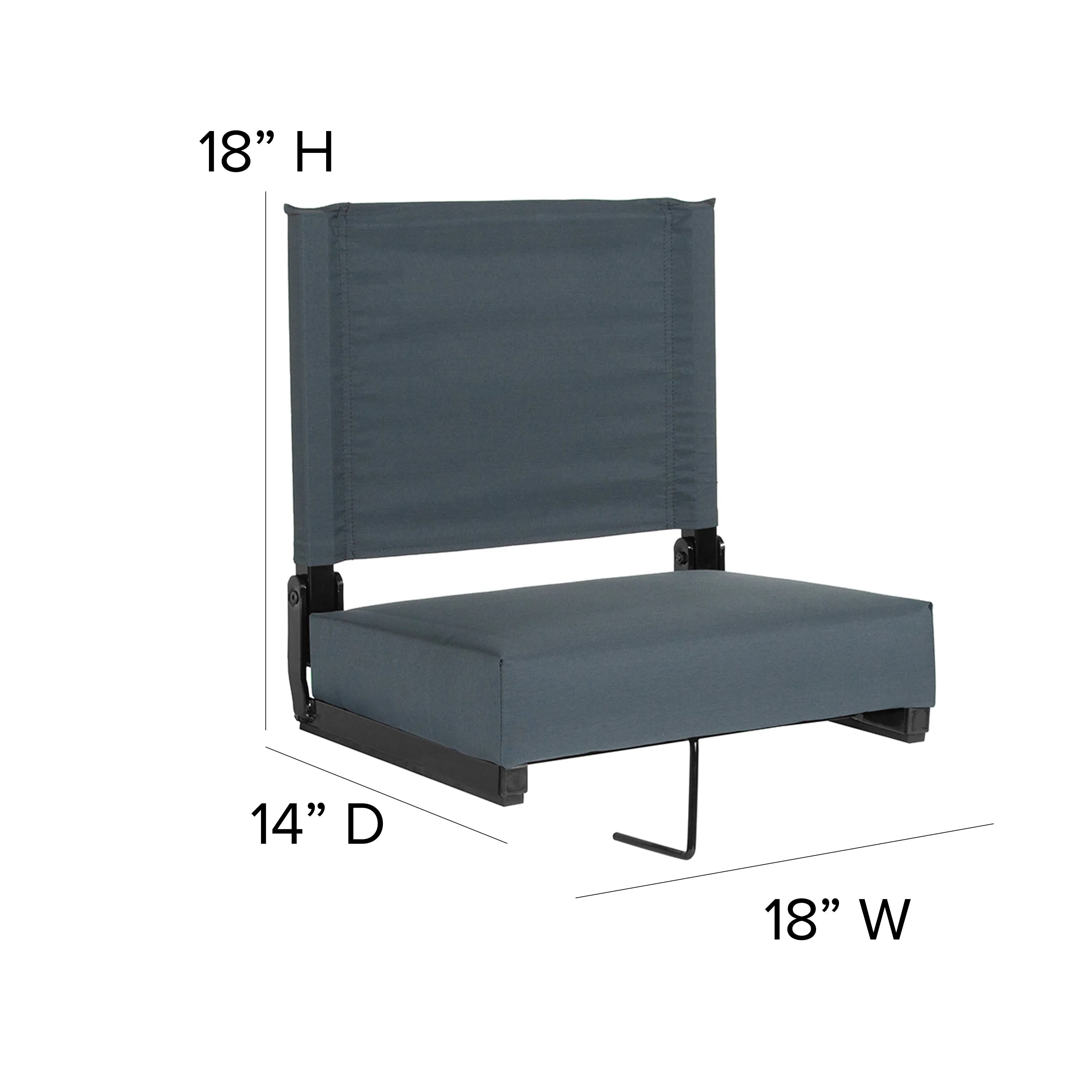 Grandstand Comfort Seats by Flash - 500 lb. Rated Lightweight Stadium Chair with Handle & Ultra-Padded Seat