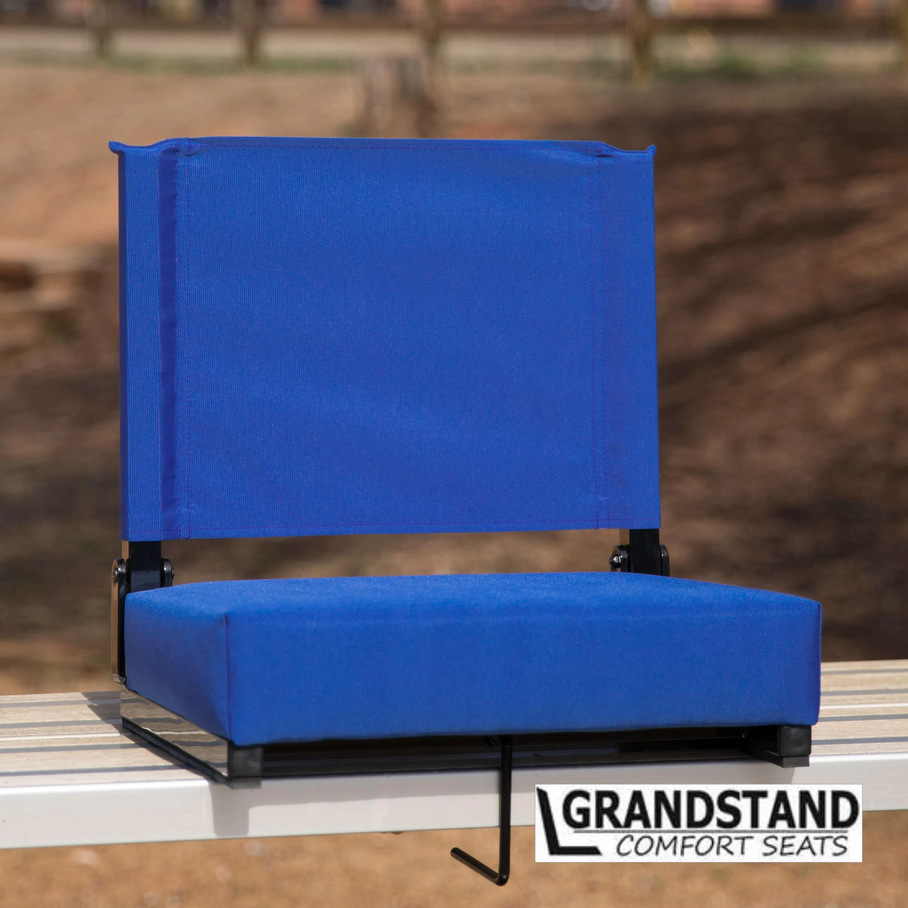 Grandstand Comfort Seats by Flash - 500 lb. Rated Lightweight Stadium Chair with Handle & Ultra-Padded Seat