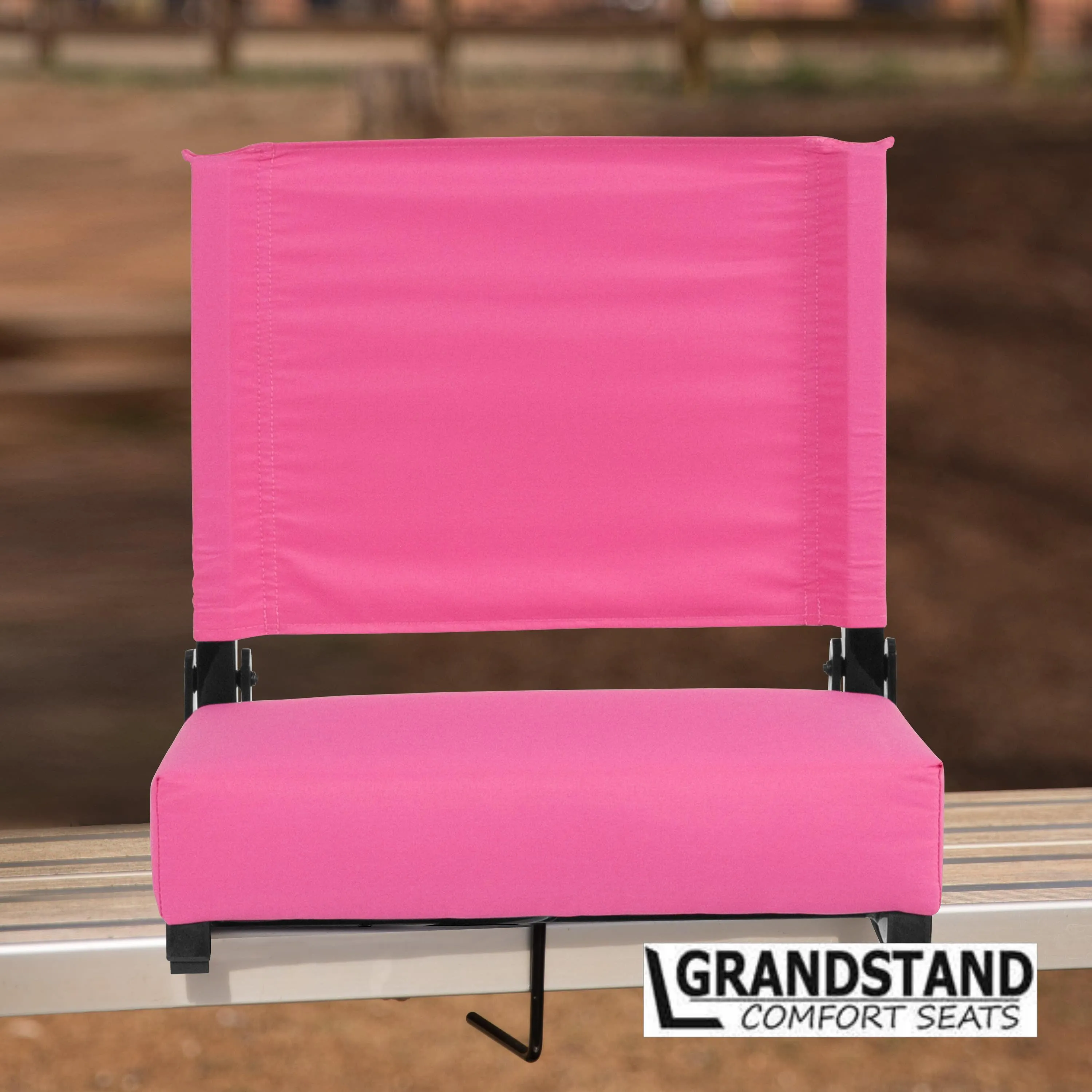 Grandstand Comfort Seats by Flash - 500 lb. Rated Lightweight Stadium Chair with Handle & Ultra-Padded Seat