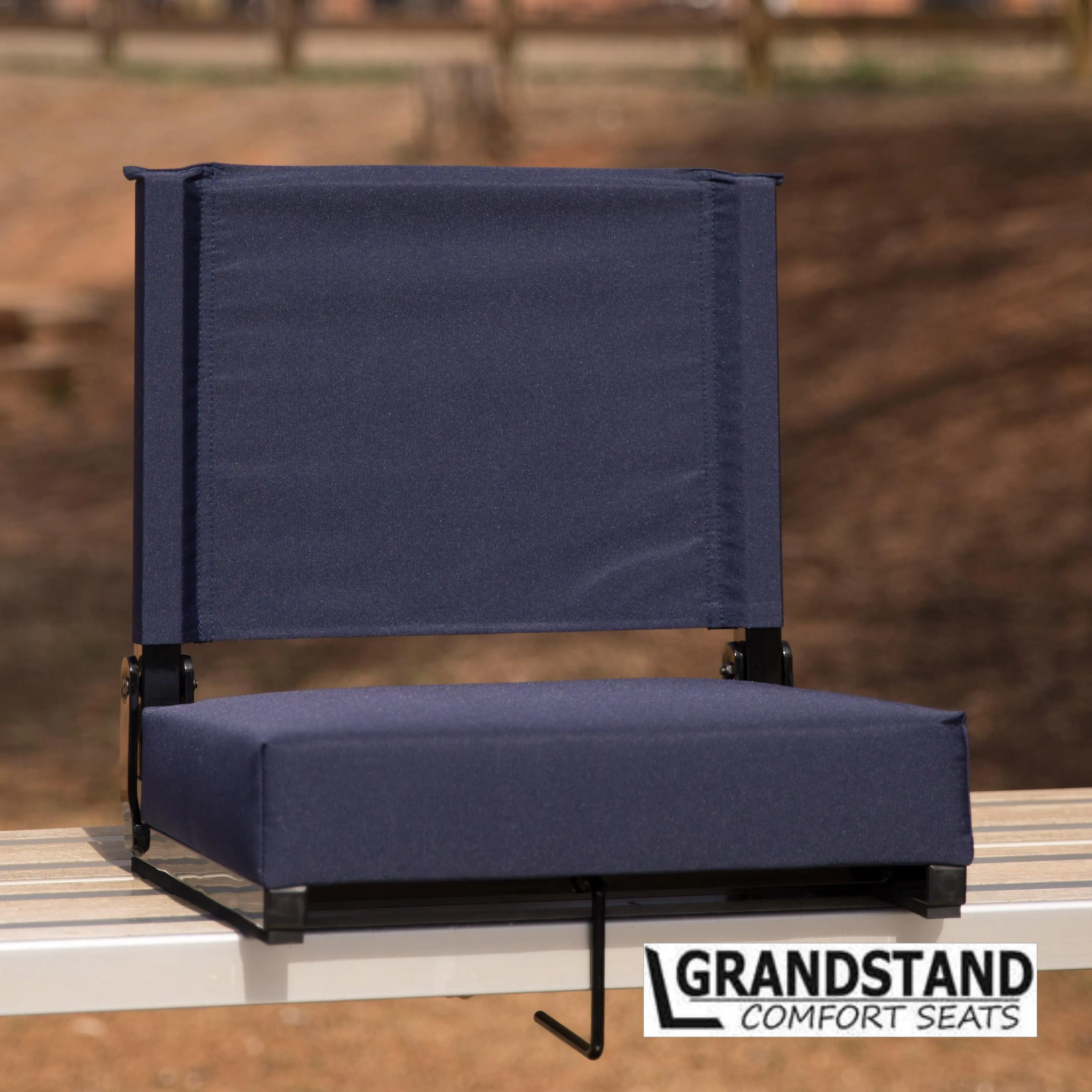 Grandstand Comfort Seats by Flash - 500 lb. Rated Lightweight Stadium Chair with Handle & Ultra-Padded Seat