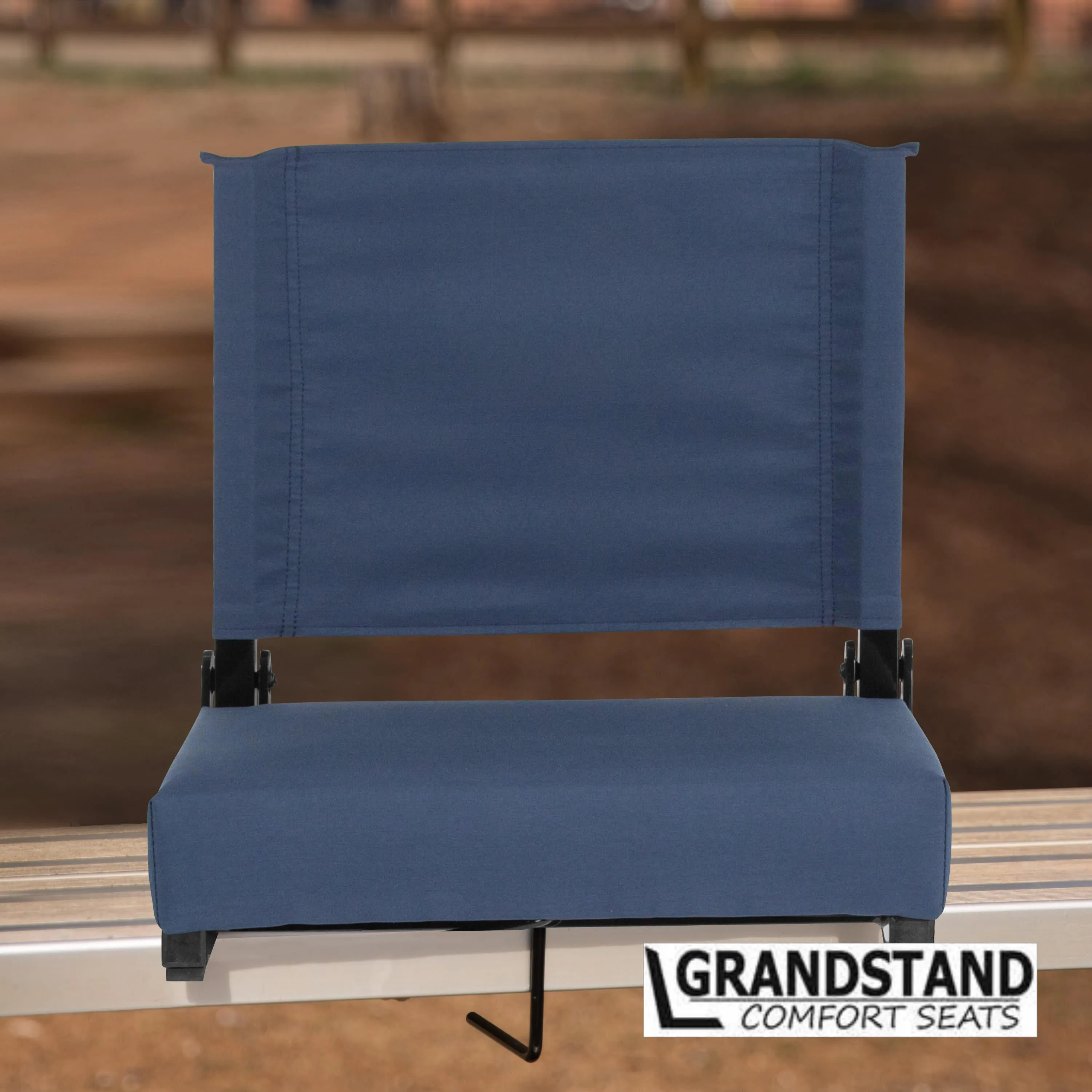 Grandstand Comfort Seats by Flash - 500 lb. Rated Lightweight Stadium Chair with Handle & Ultra-Padded Seat
