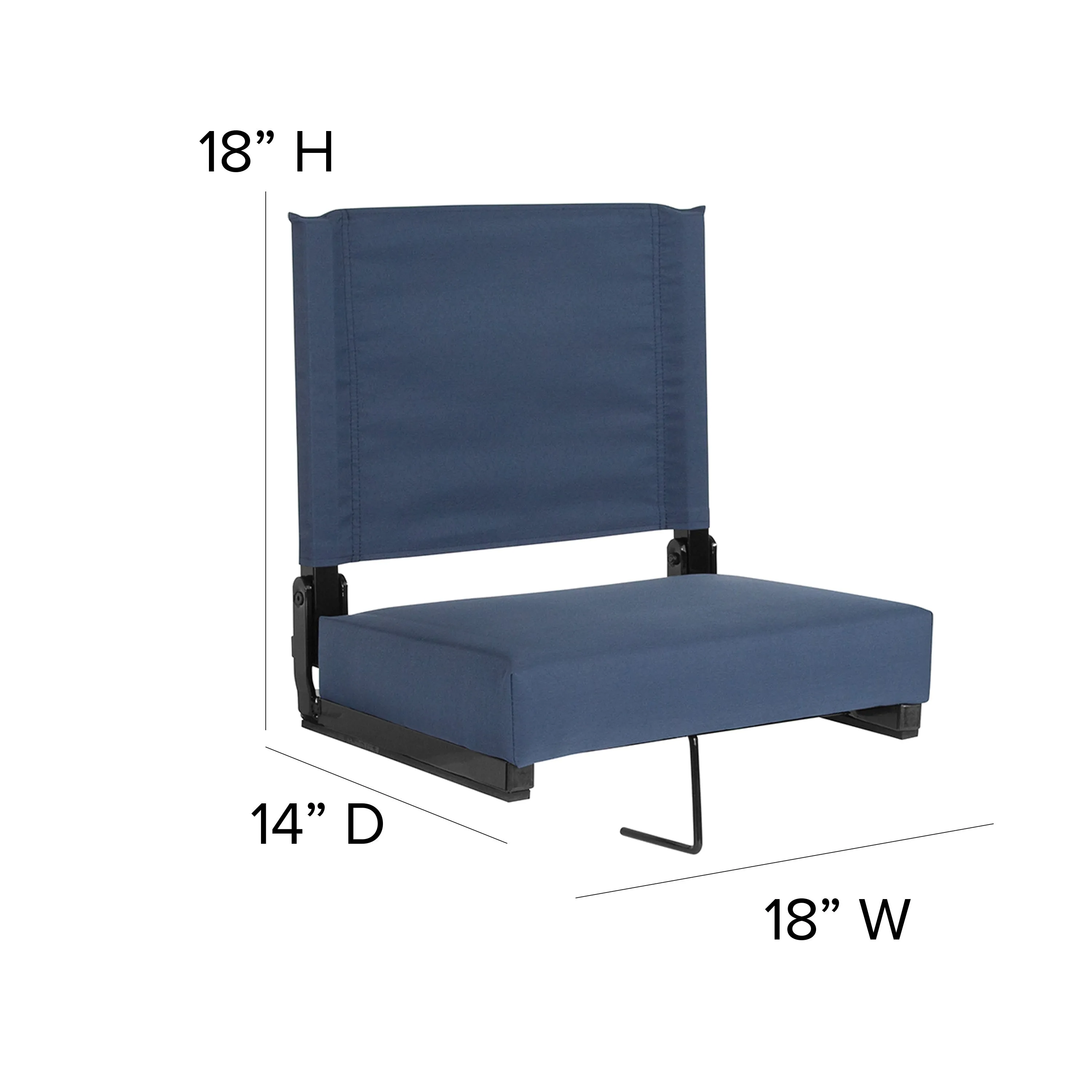 Grandstand Comfort Seats by Flash - 500 lb. Rated Lightweight Stadium Chair with Handle & Ultra-Padded Seat