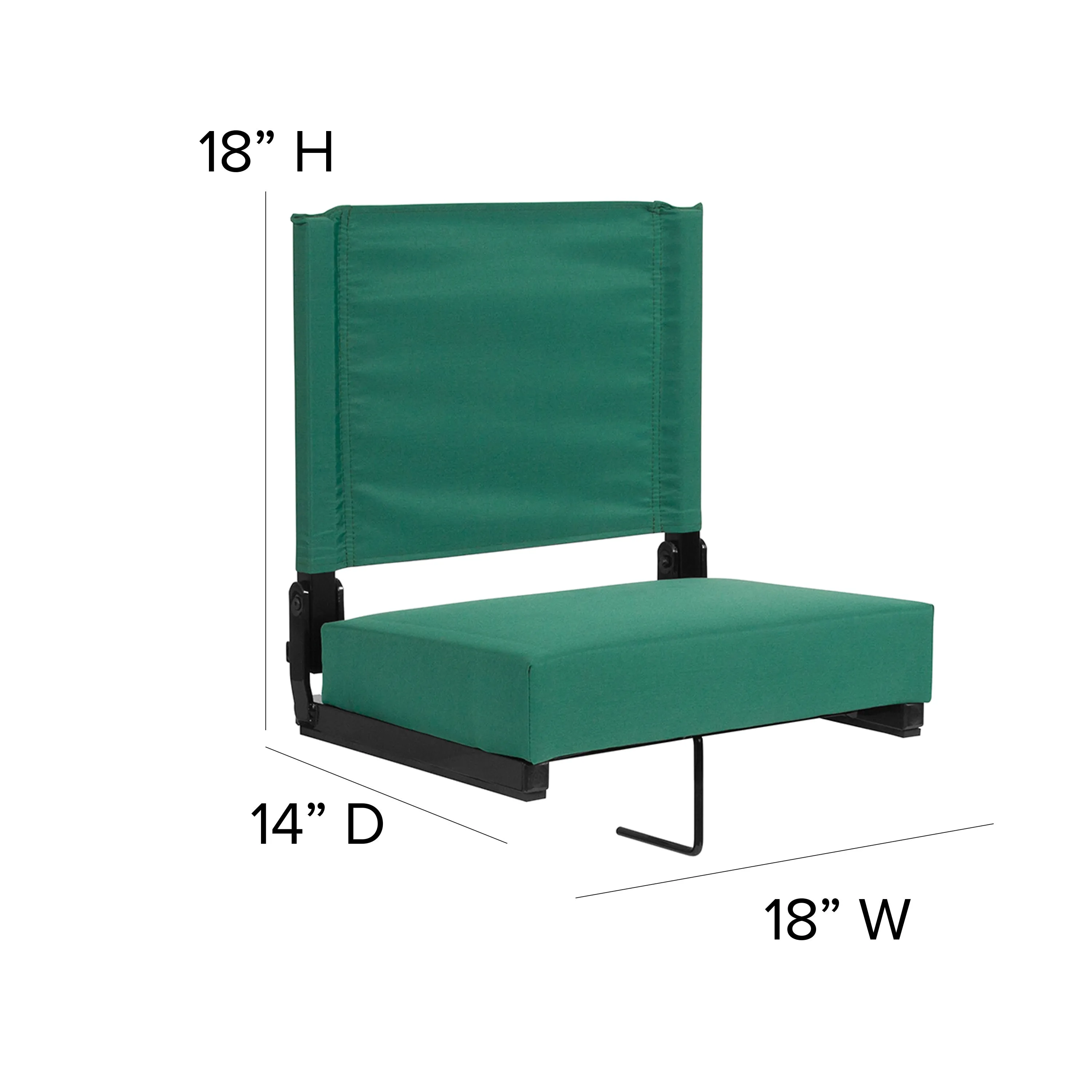 Grandstand Comfort Seats by Flash - 500 lb. Rated Lightweight Stadium Chair with Handle & Ultra-Padded Seat