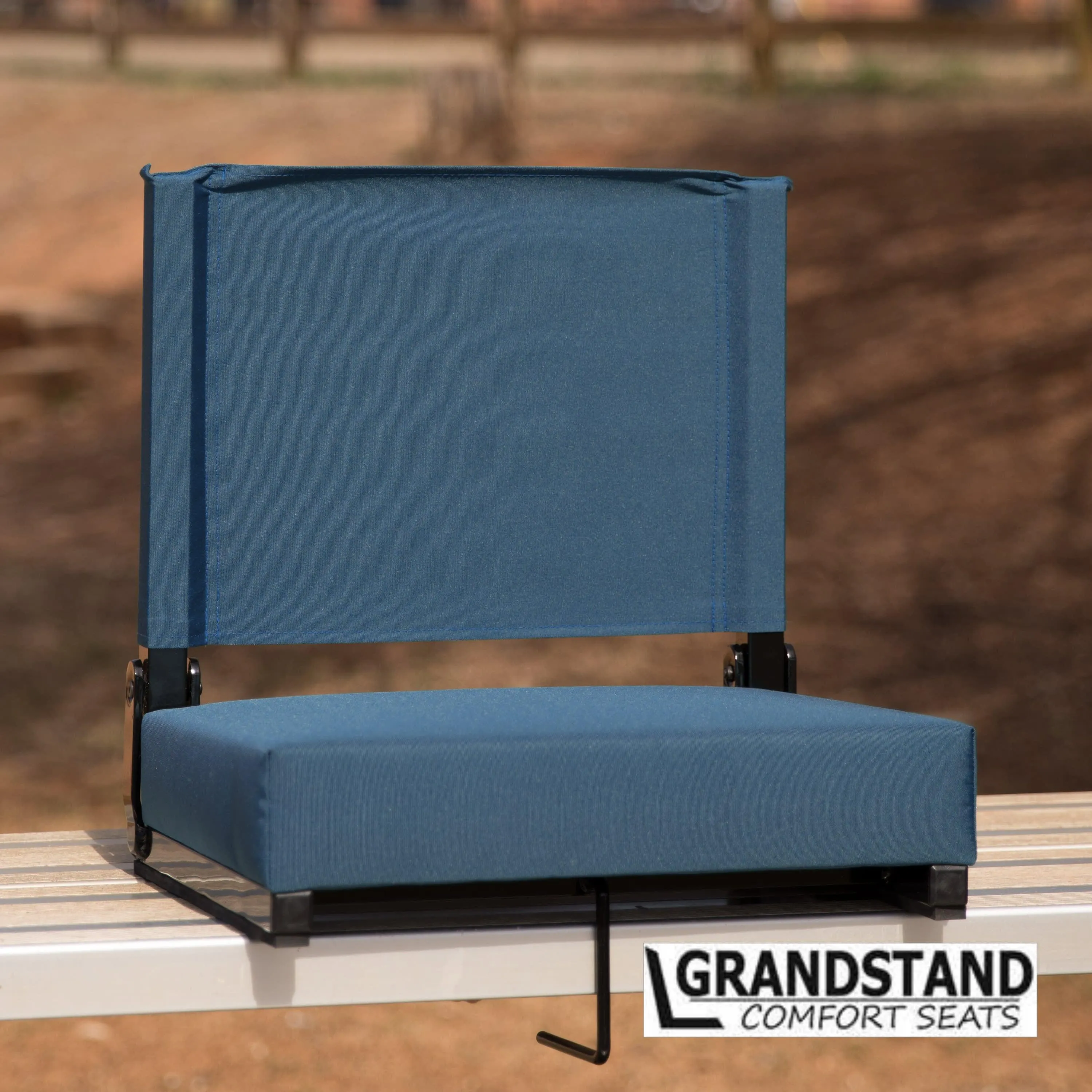 Grandstand Comfort Seats by Flash - 500 lb. Rated Lightweight Stadium Chair with Handle & Ultra-Padded Seat