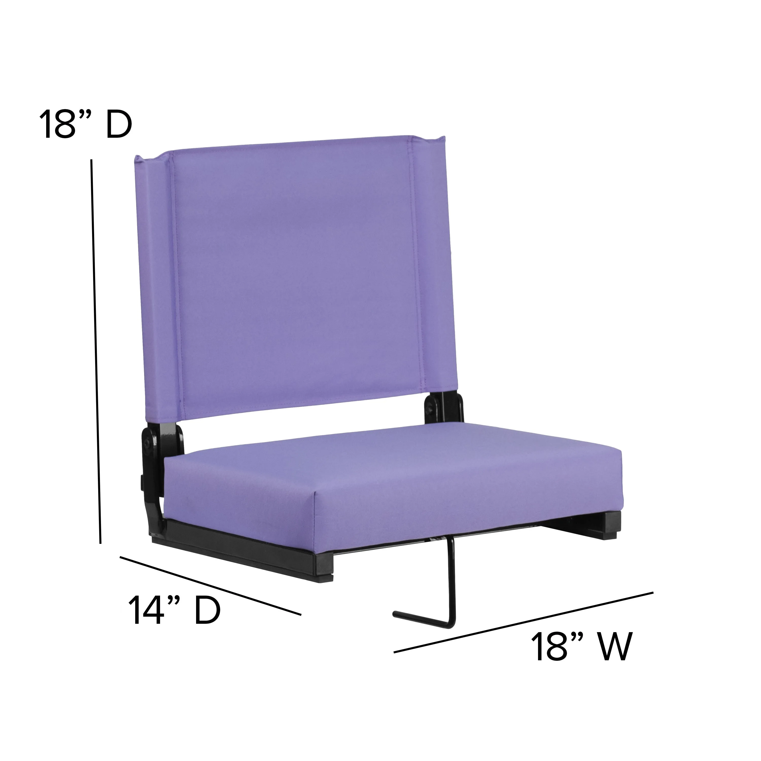 Grandstand Comfort Seats by Flash - 500 lb. Rated Lightweight Stadium Chair with Handle & Ultra-Padded Seat