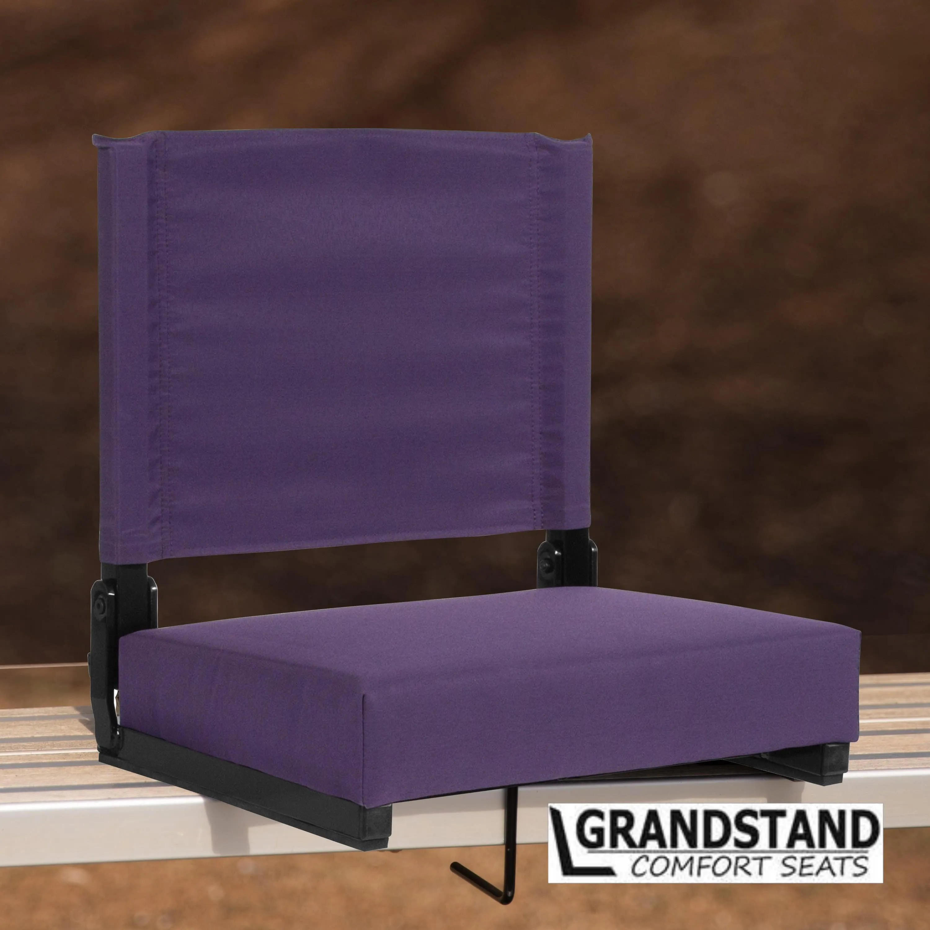 Grandstand Comfort Seats by Flash - 500 lb. Rated Lightweight Stadium Chair with Handle & Ultra-Padded Seat