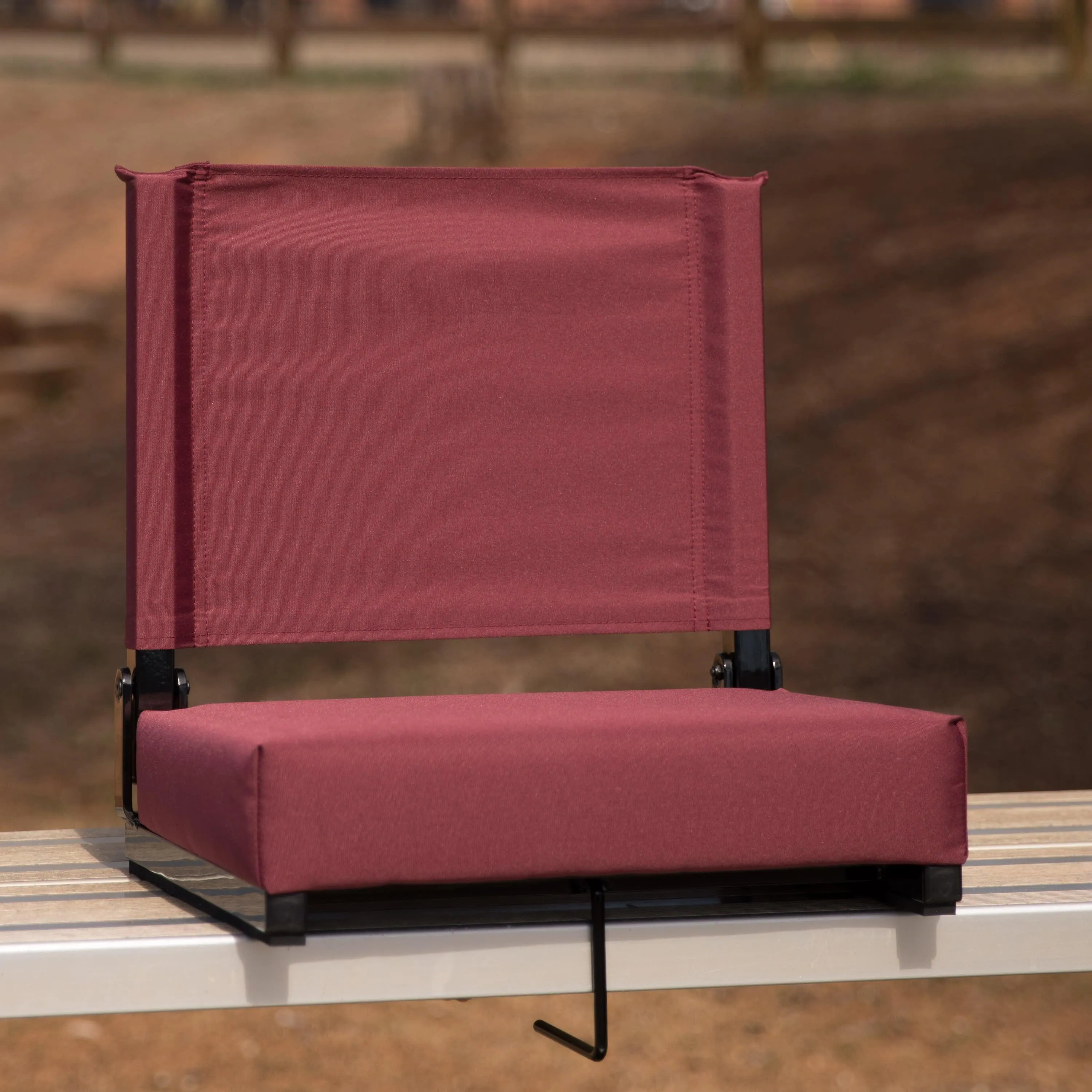 Grandstand Comfort Seats by Flash - 500 lb. Rated Lightweight Stadium Chair with Handle & Ultra-Padded Seat