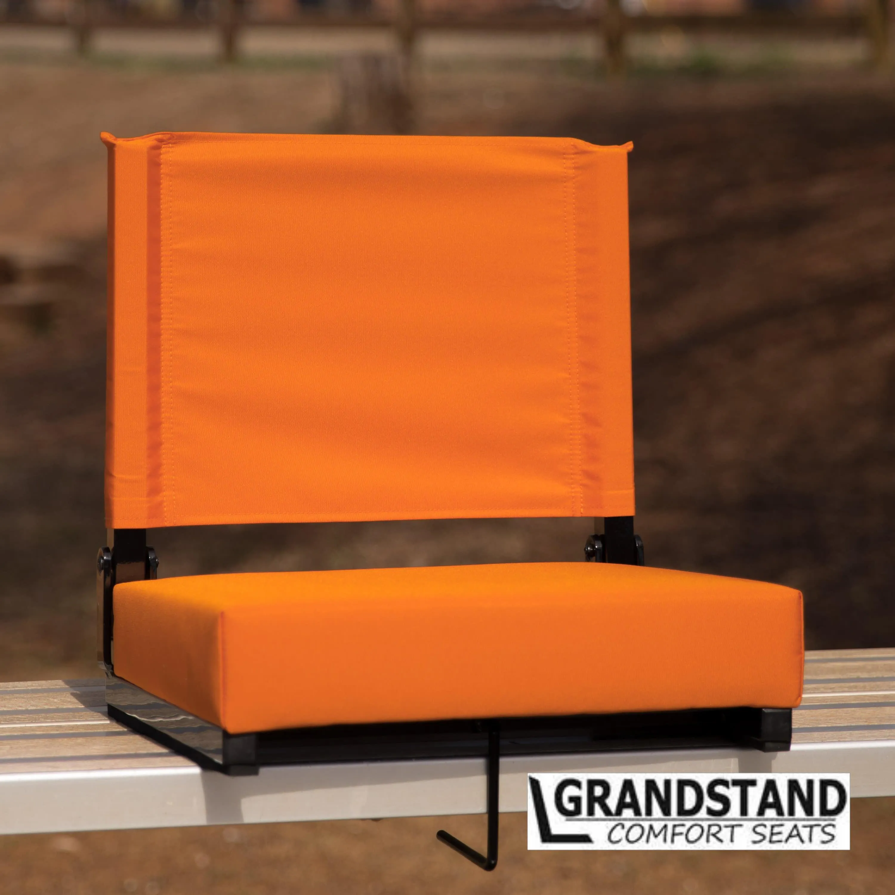 Grandstand Comfort Seats by Flash - 500 lb. Rated Lightweight Stadium Chair with Handle & Ultra-Padded Seat