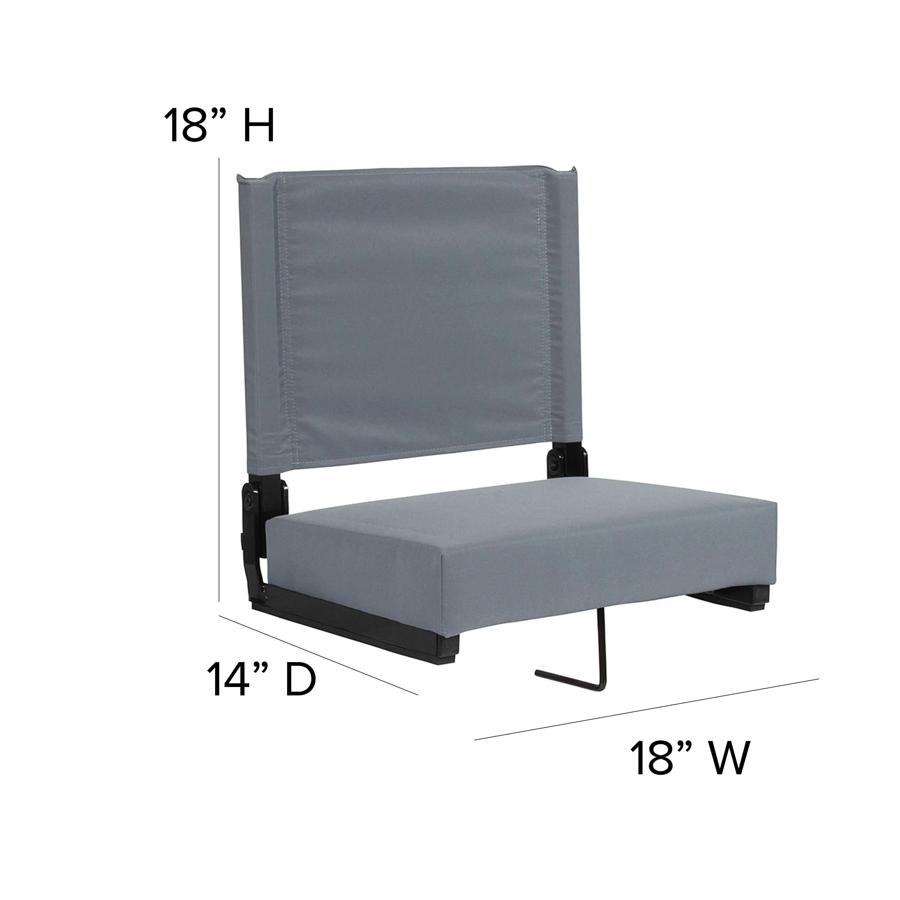 Grandstand Comfort Seats by Flash - 500 lb. Rated Lightweight Stadium Chair with Handle & Ultra-Padded Seat