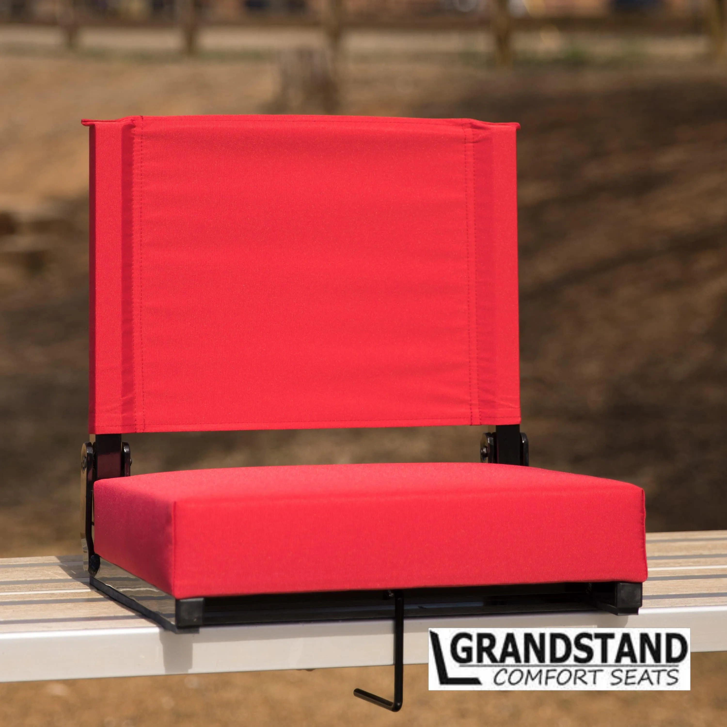 Grandstand Comfort Seats by Flash - 500 lb. Rated Lightweight Stadium Chair with Handle & Ultra-Padded Seat