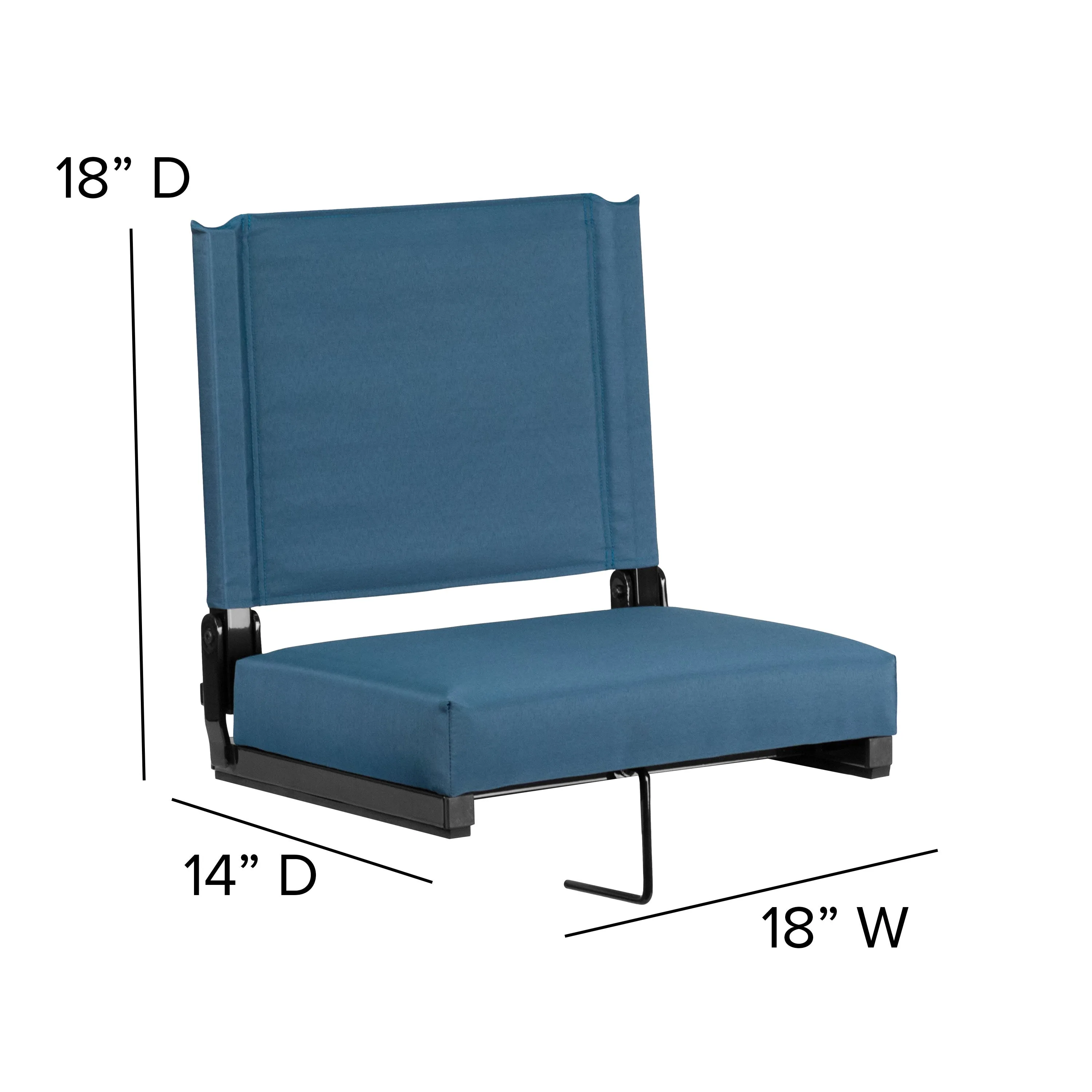 Grandstand Comfort Seats by Flash - 500 lb. Rated Lightweight Stadium Chair with Handle & Ultra-Padded Seat