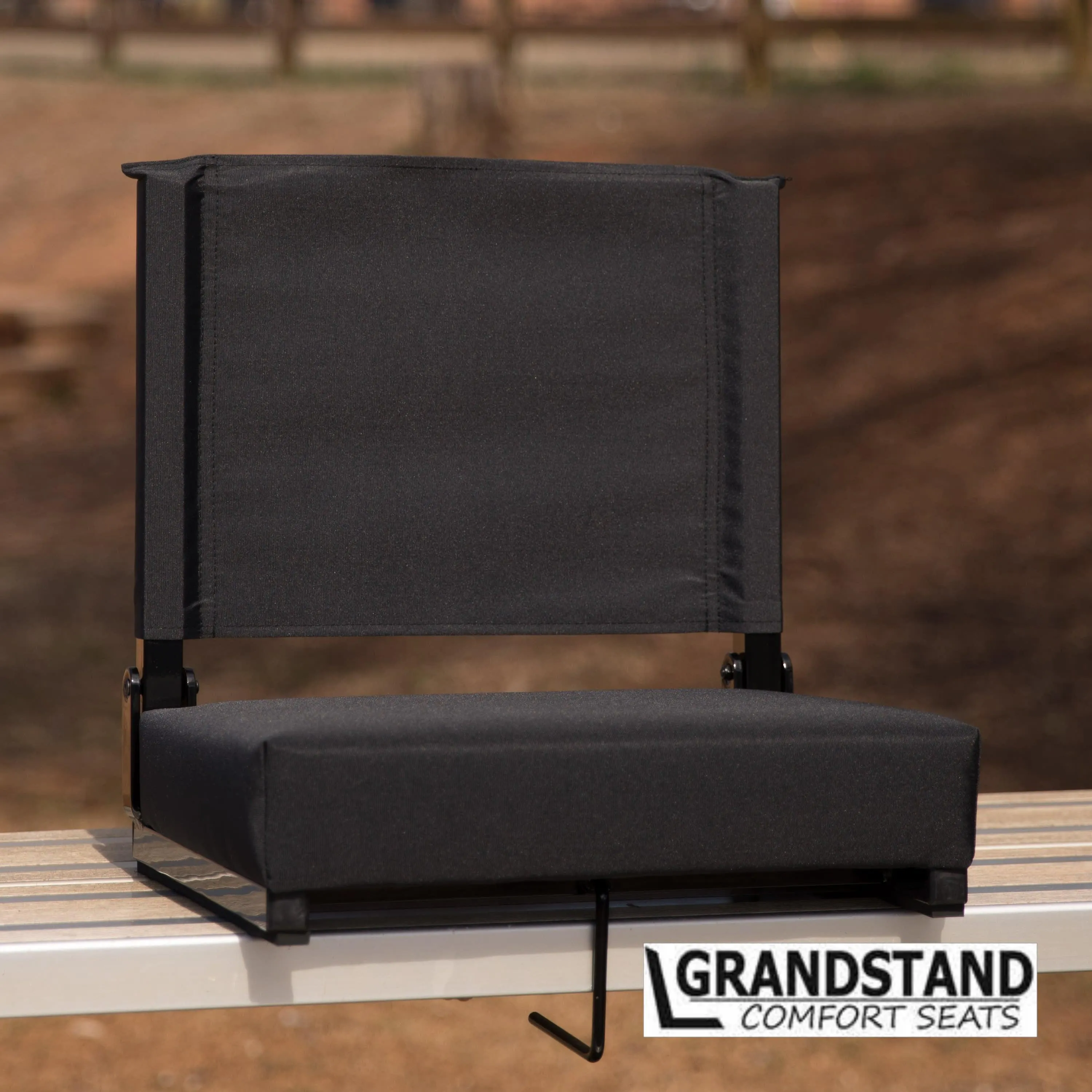 Grandstand Comfort Seats by Flash - 500 lb. Rated Lightweight Stadium Chair with Handle & Ultra-Padded Seat