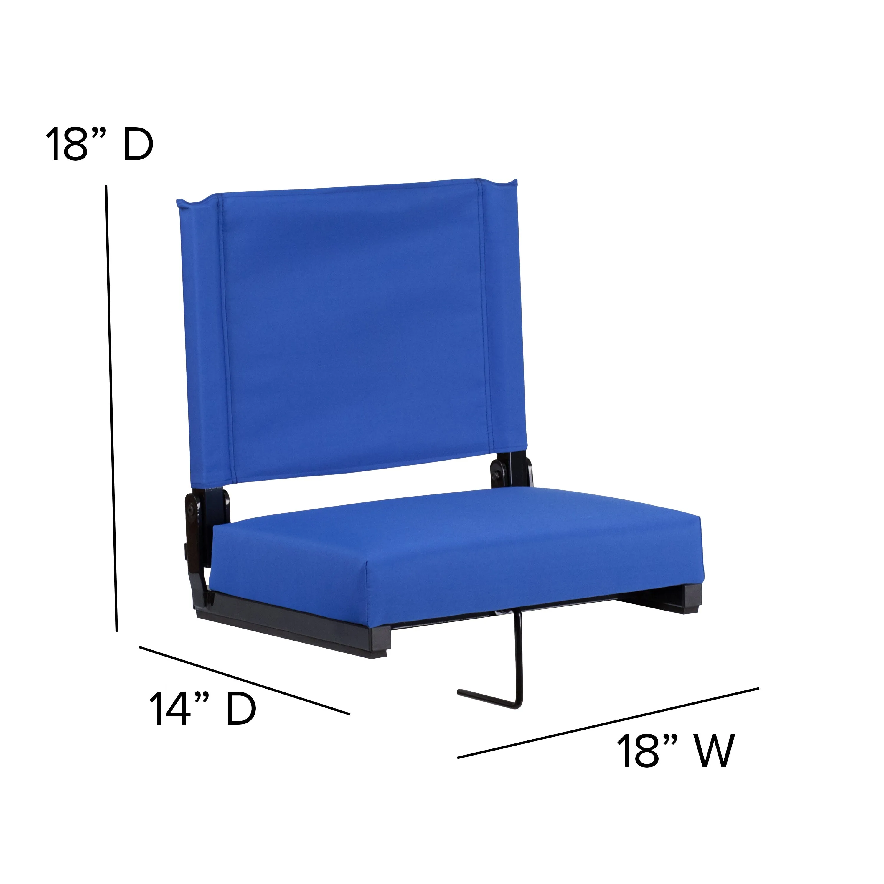 Grandstand Comfort Seats by Flash - 500 lb. Rated Lightweight Stadium Chair with Handle & Ultra-Padded Seat
