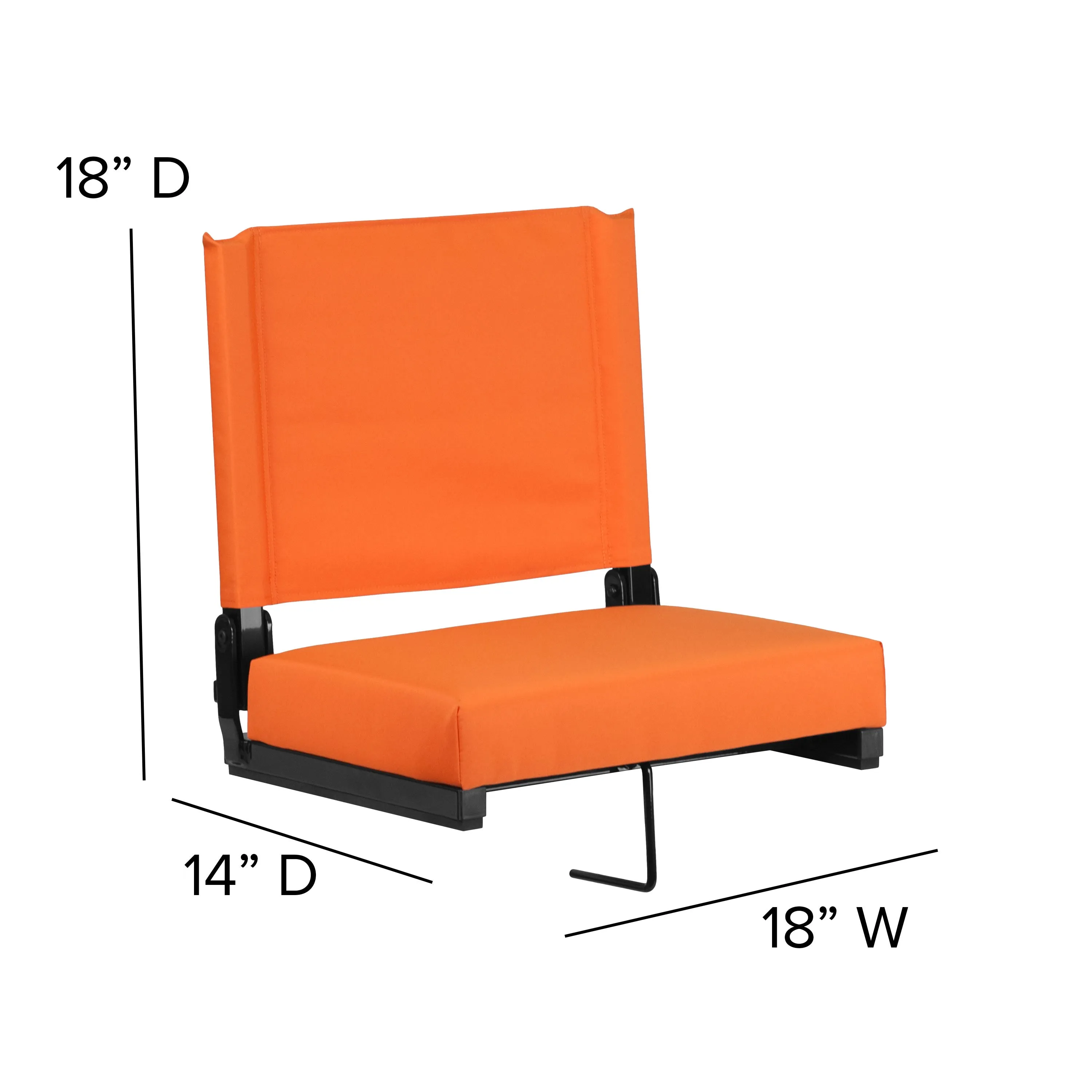 Grandstand Comfort Seats by Flash - 500 lb. Rated Lightweight Stadium Chair with Handle & Ultra-Padded Seat