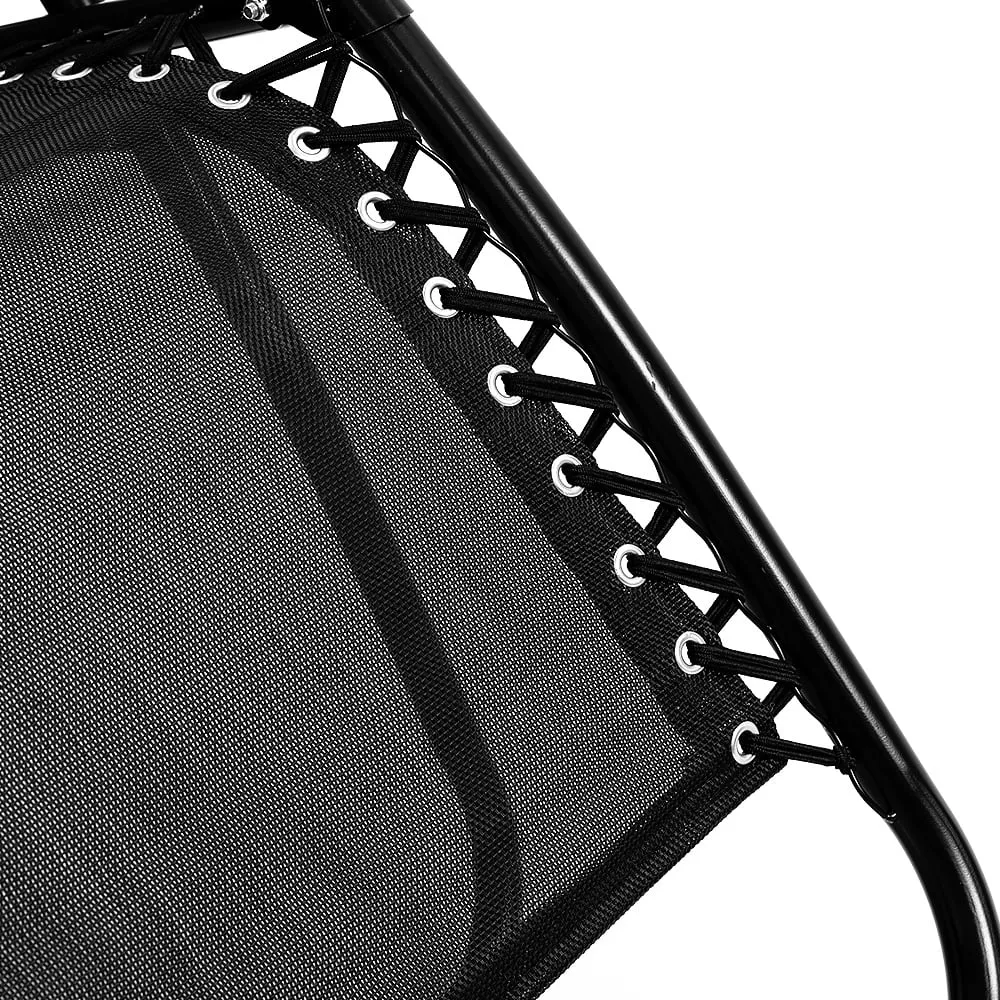 Gravity Folding Chair Sun Deck Black Camping Zero Beach Reclining Risk-free Lounge - Future-proof Wallaroo Outdoor