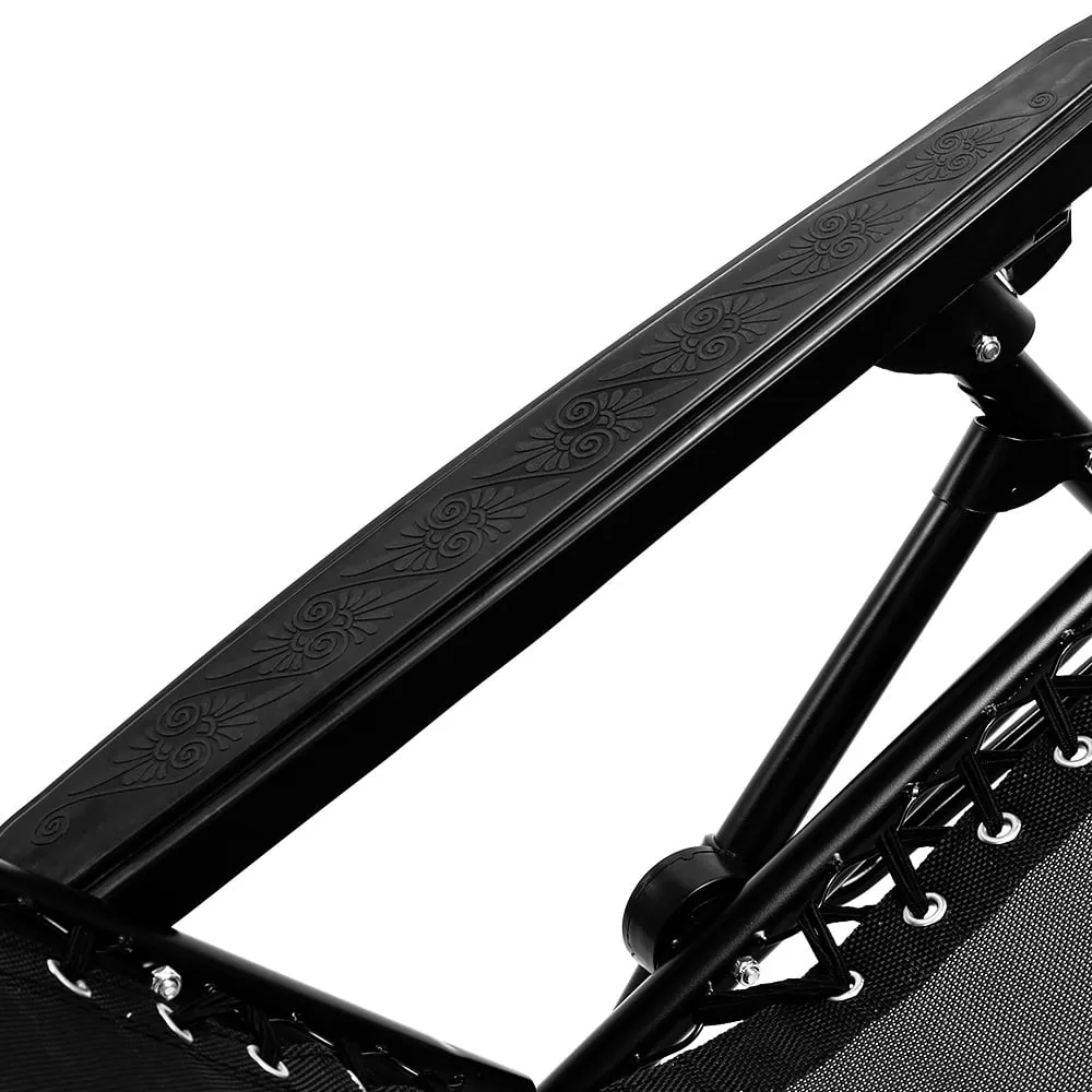 Gravity Folding Chair Sun Deck Black Camping Zero Beach Reclining Risk-free Lounge - Future-proof Wallaroo Outdoor