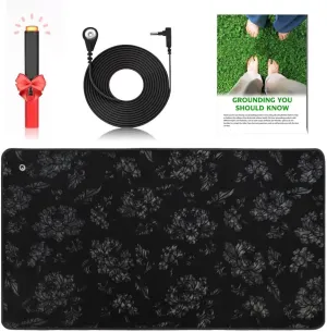 Grounding Mat for Bed, Upgraded Grounding Pad with Pattern Earth Mat with Testing Pen, Grounding Mat for Sleeping