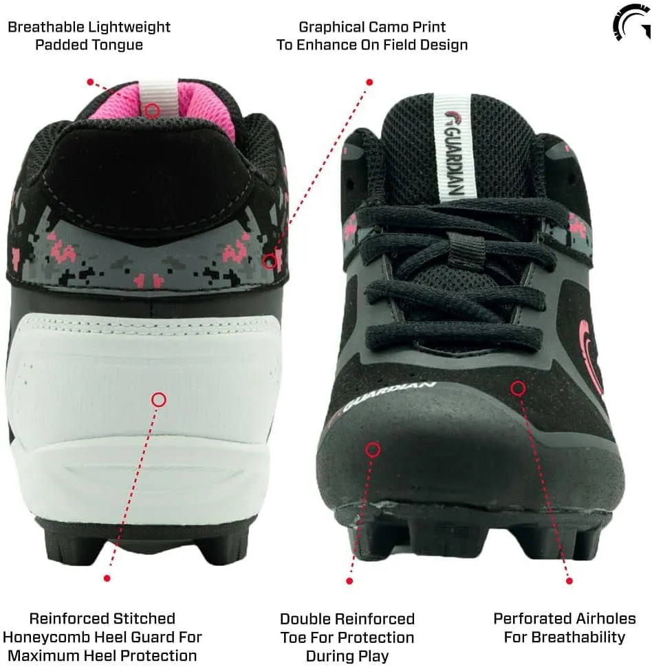 Guardian Baseball Cleats Youth Boys and Girls. High Top Youth Baseball Cleats. Boys Baseball Cleats and Girls Softball Cleats