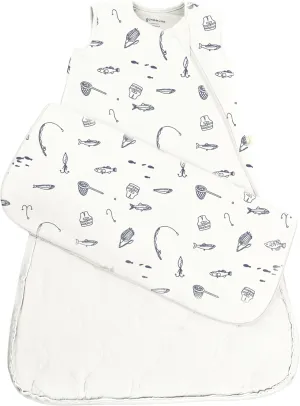 GUNAMUNA günamüna Unisex Baby, Toddler Wearable Blanket, Sleeping Bag Bamboo Rayon, Sleep Sack with Diaper Zipper, 1.0 TOG