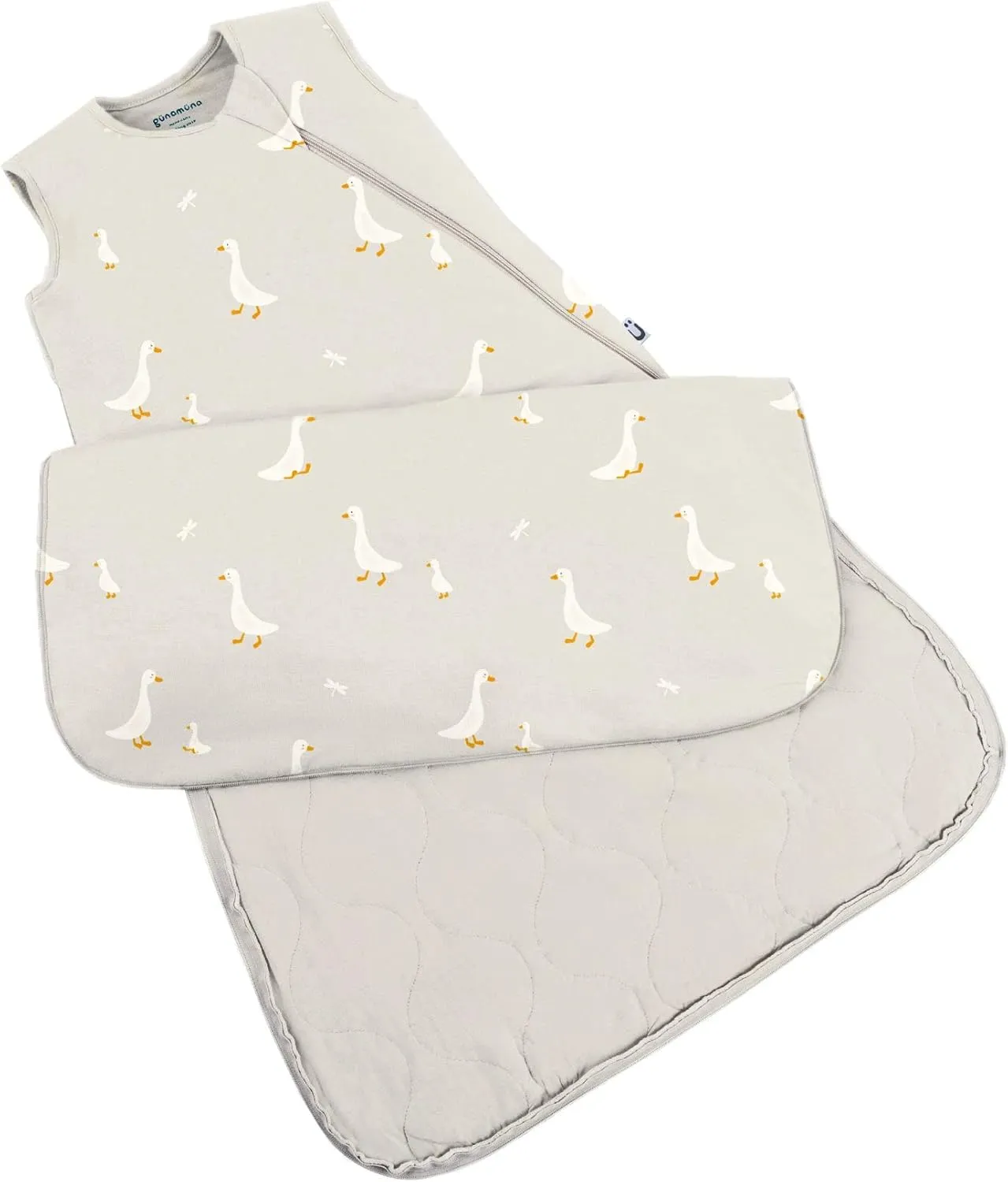 GUNAMUNA günamüna Unisex Baby, Toddler Wearable Blanket, Sleeping Bag Bamboo Rayon, Sleep Sack with Diaper Zipper, 1.0 TOG
