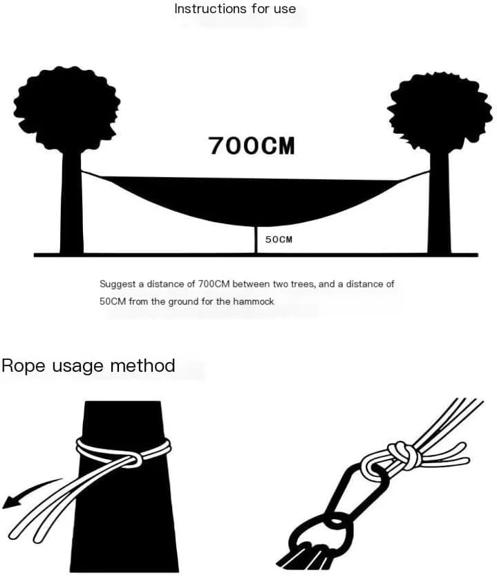 Hamock Outdoor Camping Leisure Single Single and Double Hammock Parachute Cloth Ultra-Light Park Camping Hammock Hanmock(Blue)