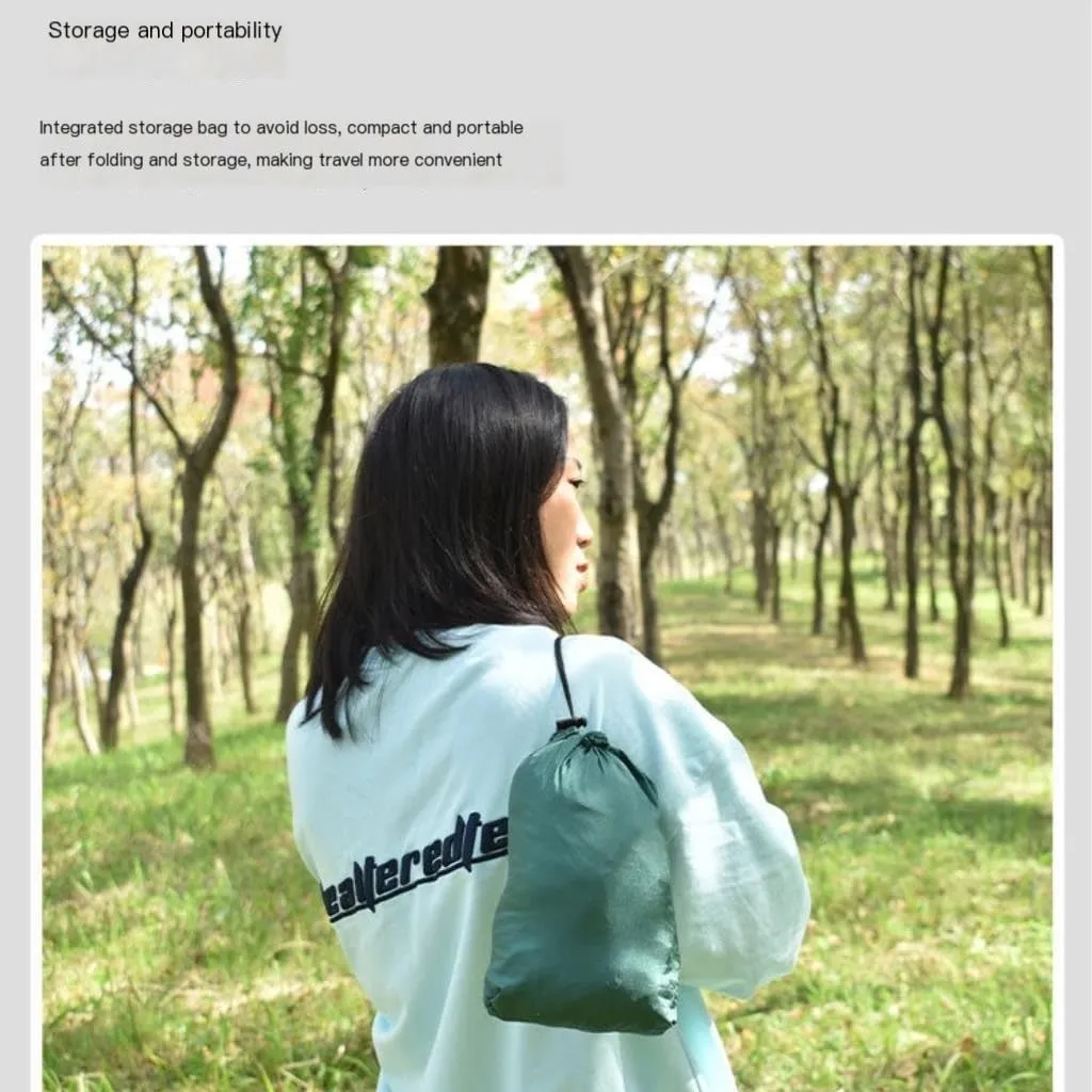 Hamock Ultra-Light Nylon Double Hammock Parachute Cloth Anti-Rollover Elastic Band Encrypted Mosquito Net Hammock Hanmock(B)
