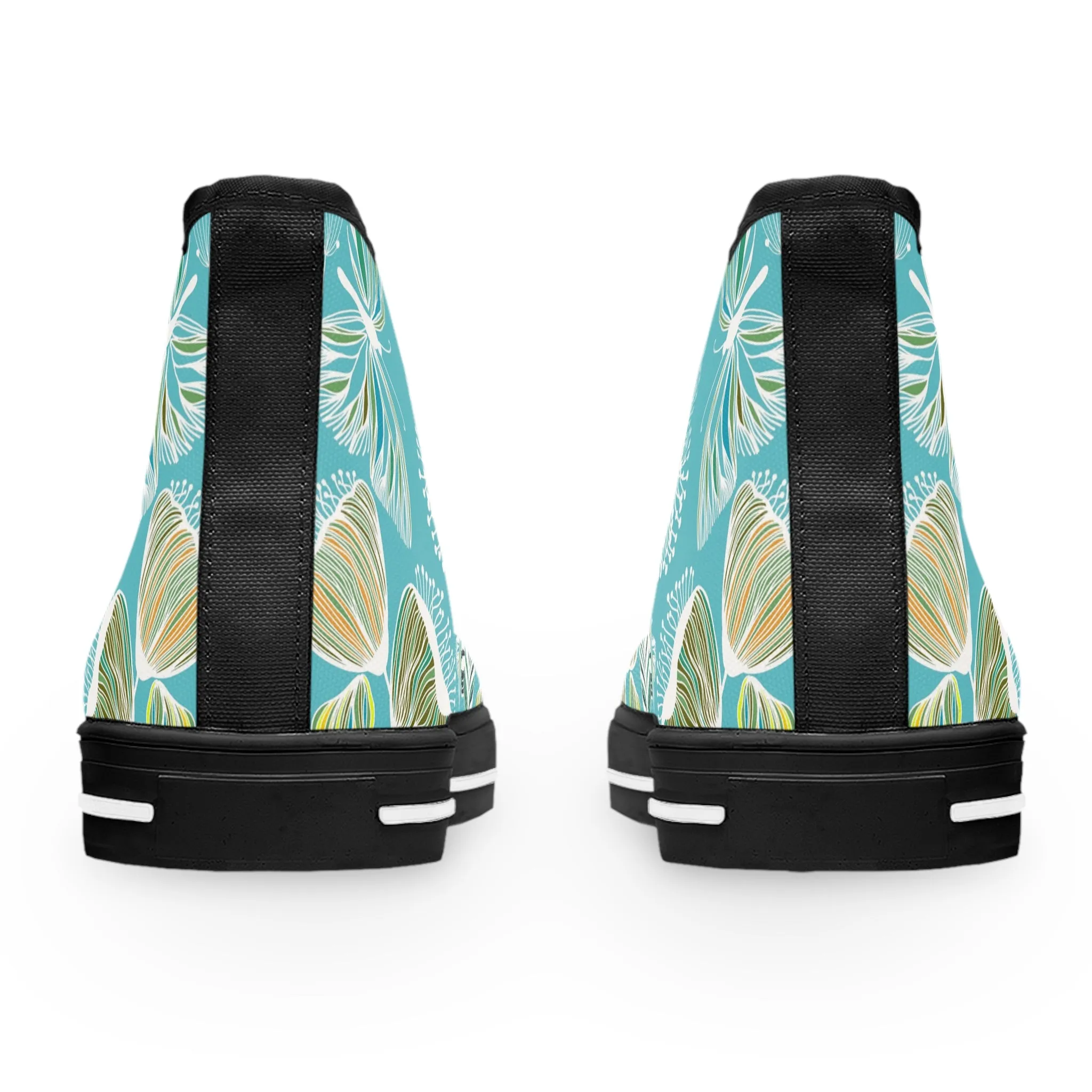 Hand Drawn Flowers Women's High Top Sneakers