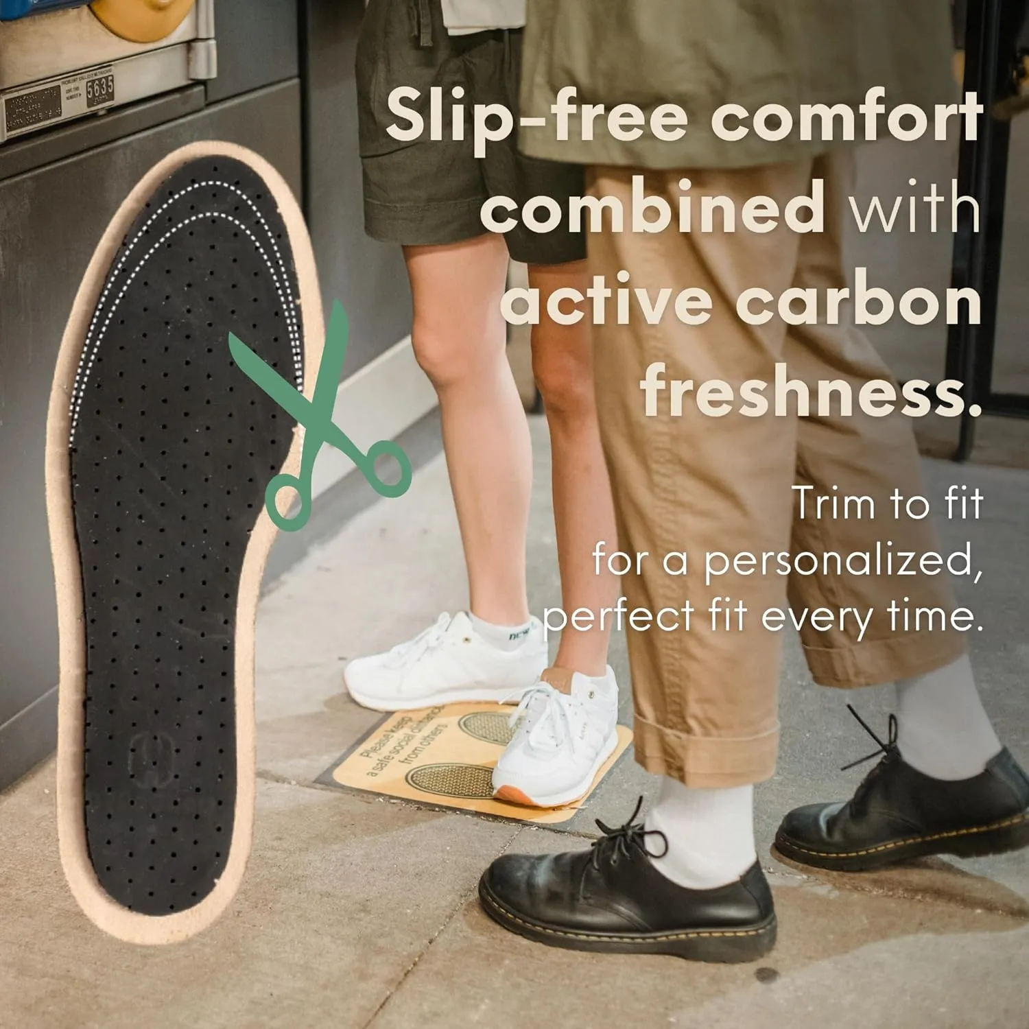 HANDARTE Leather Sockless Shoe Insoles | Thin Dress Shoe Inserts for Men | 100% Natural Goatskin - ChromeFree, Anti Sweat & Anti-Odor (US M9.5 | EU43)