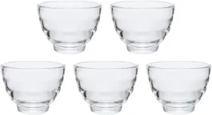 HARIO HU-3012 Heat Resistant Glass Cups, Set of 5, Microwave, Oven, Dishwasher Safe, 6.0 fl oz (170 ml), Made in Japan