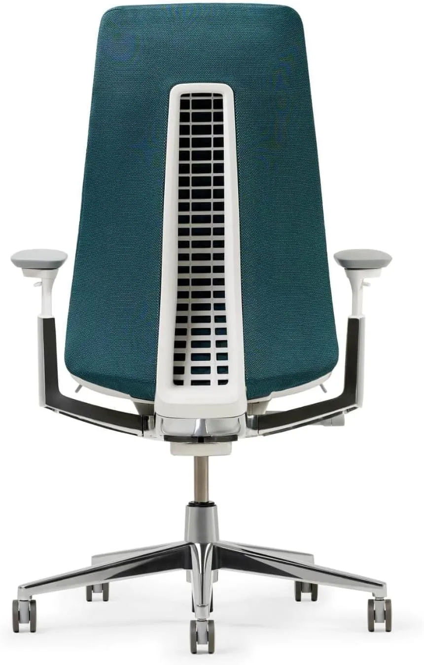 Haworth Fern Ergonomic Office Chair – Stylish and Innovative Desk Chair with Digital Knit Finish - Without Lumbar Support (Lagoon)