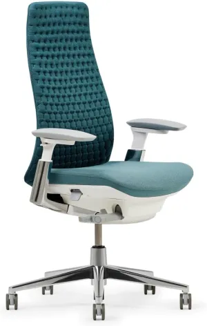 Haworth Fern Ergonomic Office Chair – Stylish and Innovative Desk Chair with Digital Knit Finish - Without Lumbar Support (Lagoon)