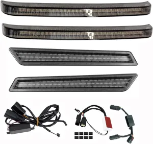 HDBUBALUS Motorcycle Saddlebag Latch Lights Cover & Sequential Brake Turn Signals Tail Light Set Fit for Harley Touring Street Glide Electra Glide Road Glide Road King Ultra Limited 2014-2022 Smoke