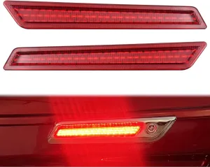 HDBUBALUS Saddlebag Latch Lights Cover Turn Signal Brake Light Fit for Harley Touring Street Glide Electra Glide Road Glide Road King Ultra Limited 2014-2023 Red