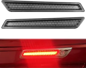 HDBUBALUS Saddlebag Latch Lights Cover Turn Signal Brake Light Fit for Harley Touring Street Glide Electra Glide Road Glide Road King Ultra Limited 2014-2023 Smoke