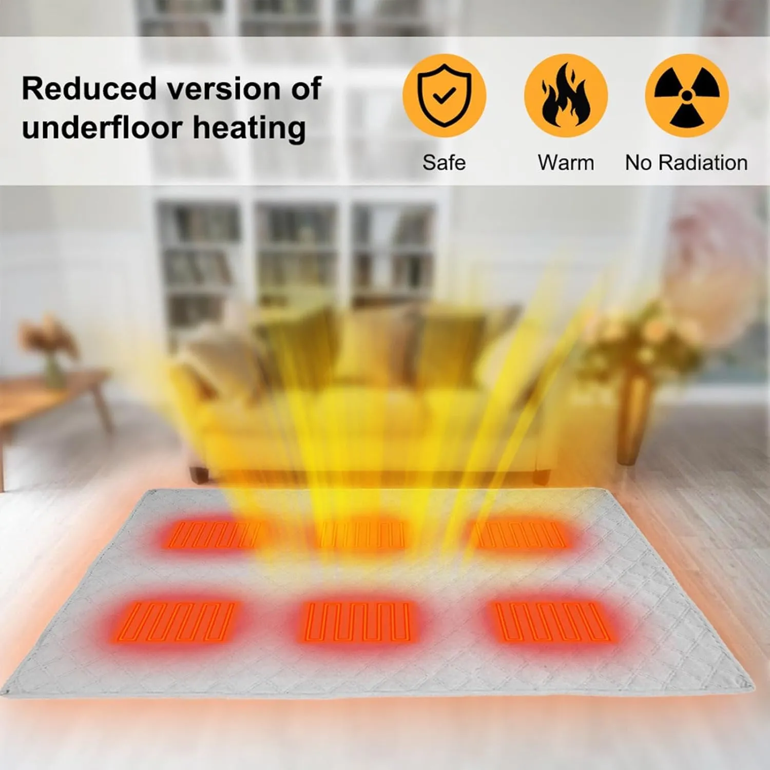 Heated Sleeping Bag Pad - Sleeping Bag Heating Pad, Multifunctional Sleeping Bag | Heating Blanket 6 Heated Zone Camping Mat Sleeping Bag Liner, 3 Gear Electric Sleeping Bag Heater Soft for Car Sofa