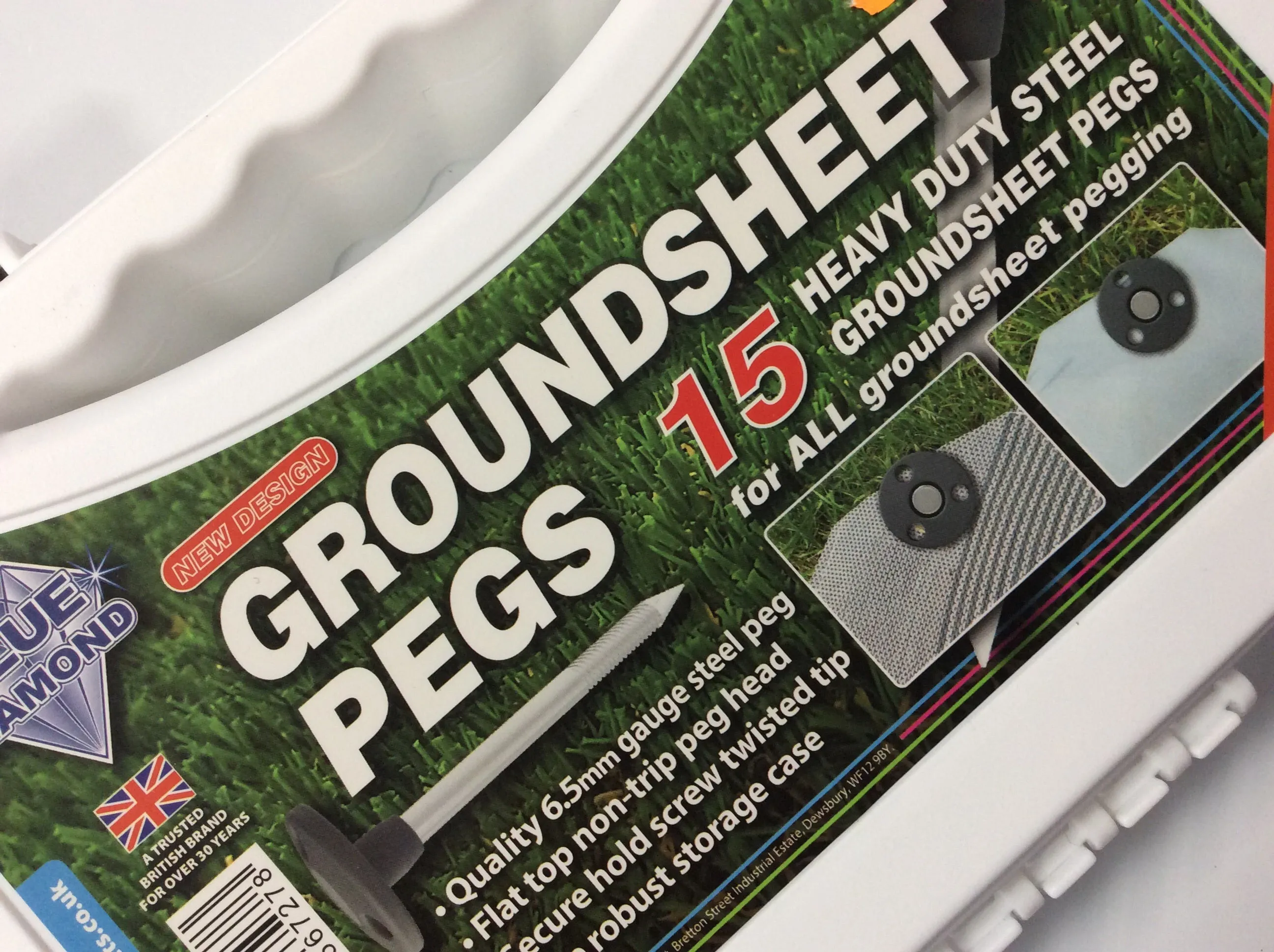 Heavy duty groundsheet pegs x15