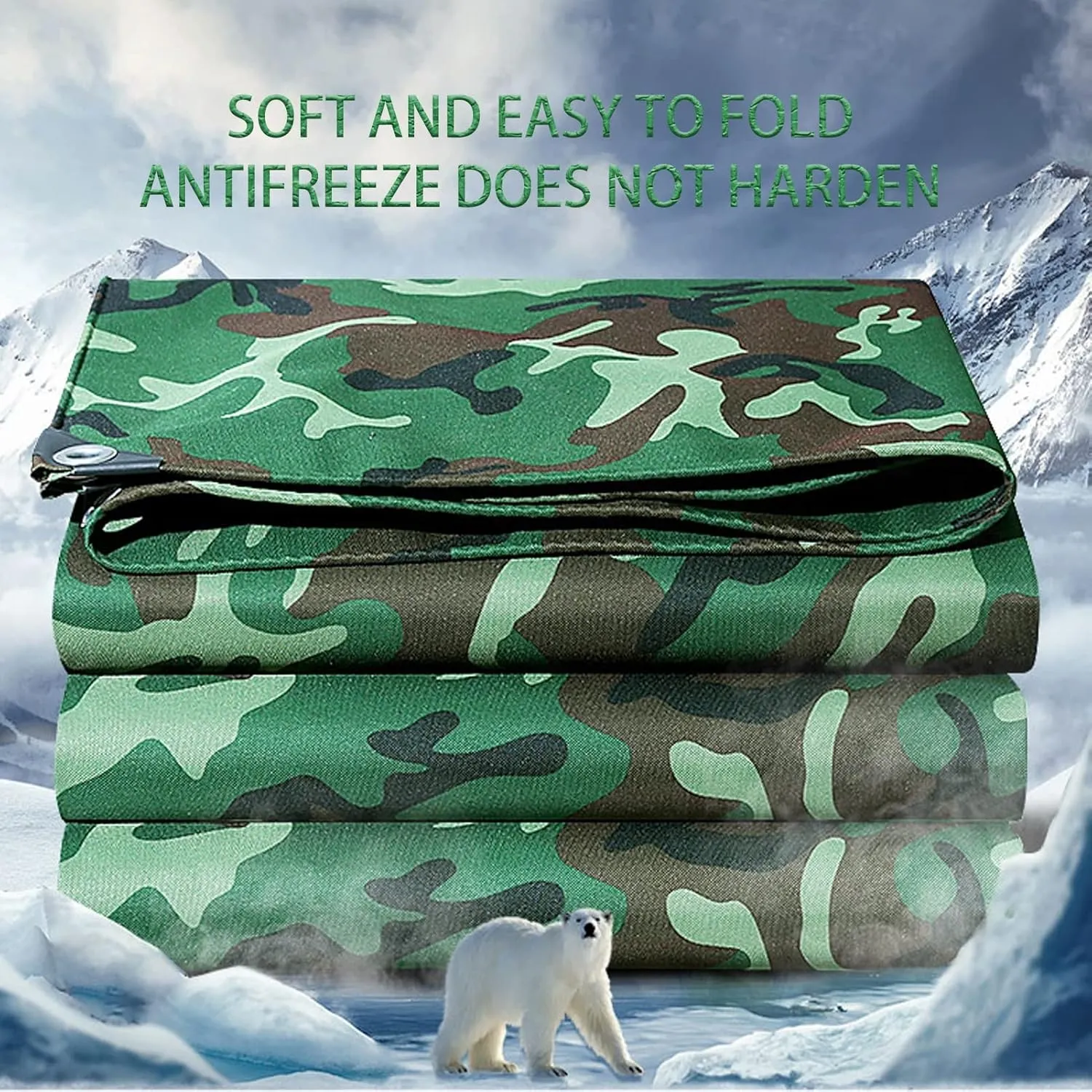 Heavy Duty Tarp Sheet Cover Camouflage Waterproof Canvas Tarpaulin 1.5x2m 2x3m 4x6m, Multipurpose Groundsheet Caravan Camo Cover Canopy Tent for Camping Garden(3.9ftx4.9ft)